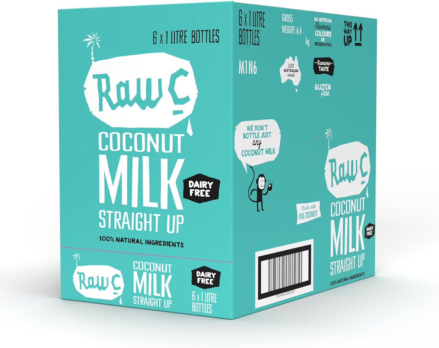 Raw C Straight up Coconut Milk 1 Litre (Pack of 6) image number 1