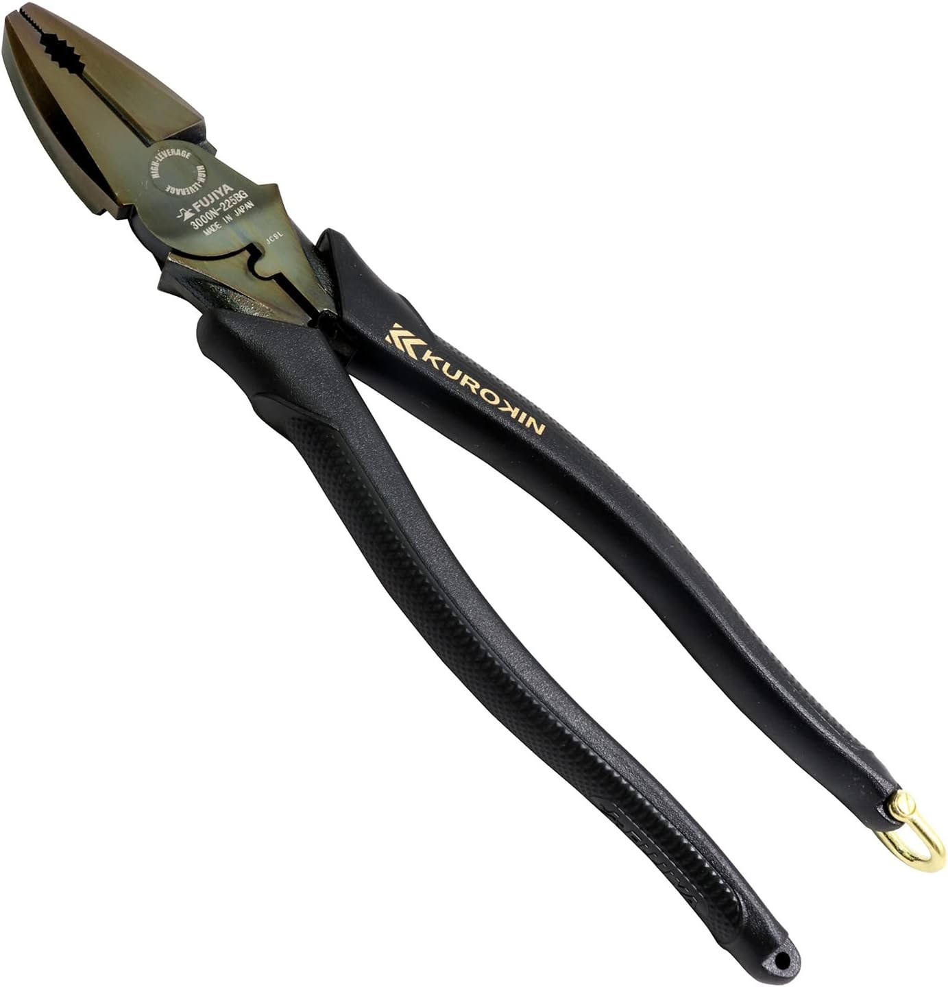 Fujiya 3000N-200BG Eccentric Power Pliers (Black Gold with Shackle) 7.9 Inches (200 Mm), Easy Cutting with Eccentric Levers image number 2
