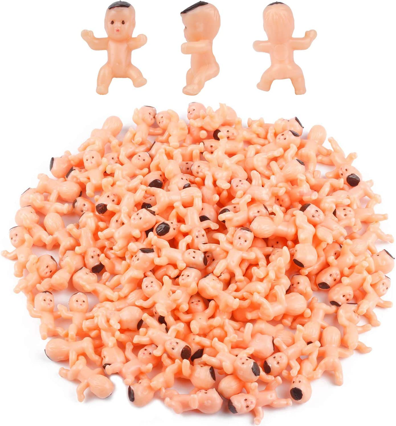 Tanlee 120 Pieces Mini Plastic Babies Baby Shower Party Favor Supplies Ice Cube Game Party Decoretions Baby Full Moon Gifts, 1 Inch image number 6
