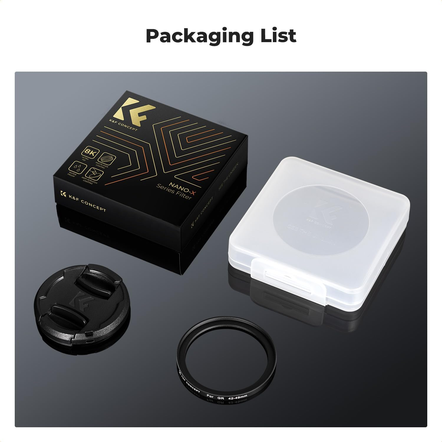 K&F CONCEPT 42-49Mm Filter Adapter Ring for Ricoh GR with 49Mm Lens Cap Aluminum Alloy Threaded Filter Lens Adapter Ring for Ricoh GR Iiix GR Iiix GR2 GR3 GR3X for RX100 image number 3