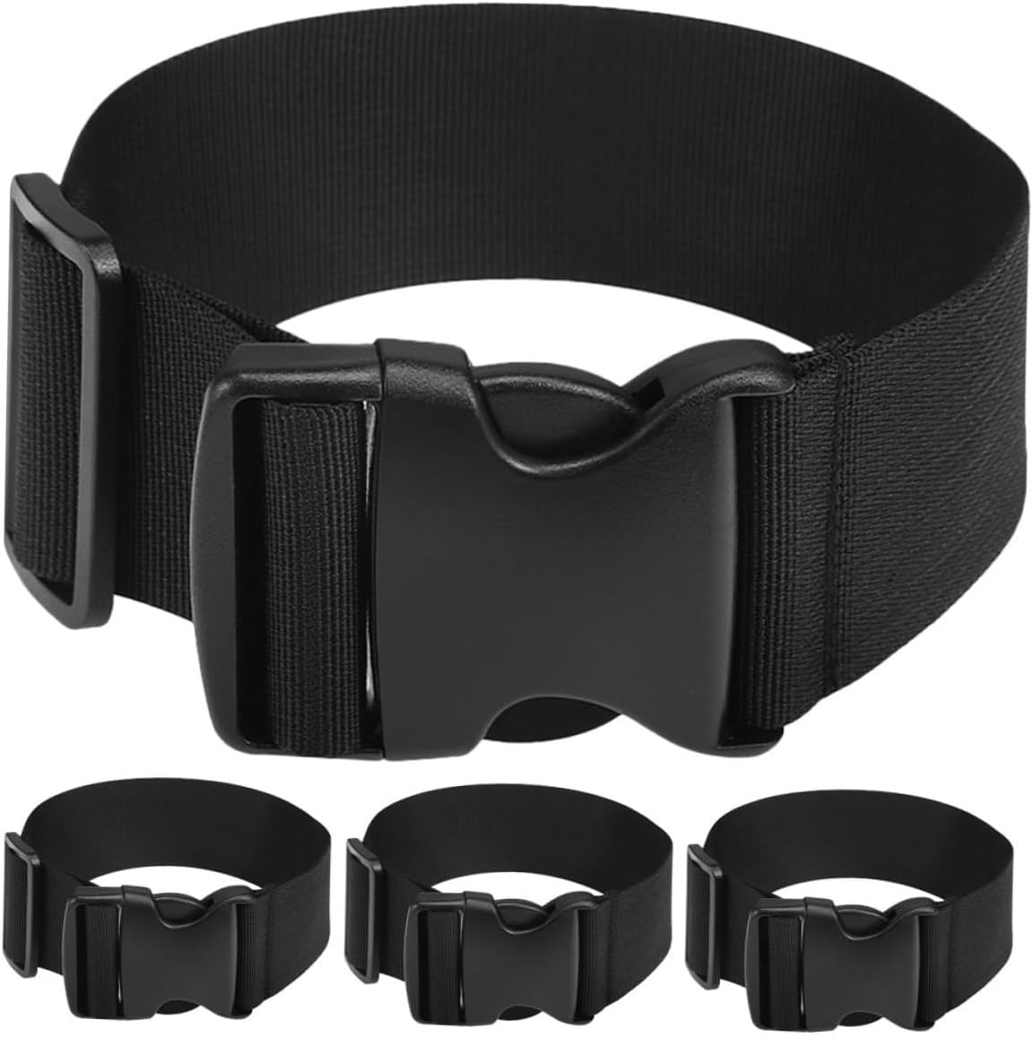 NULYLU 4Pcs Nylon Buckle Straps Adjustable Luggage Belts Travel Accessories Backpack Replacement Straps Outdoor Suitcase Tie-Downs 3Cm X 100Cm image number 1