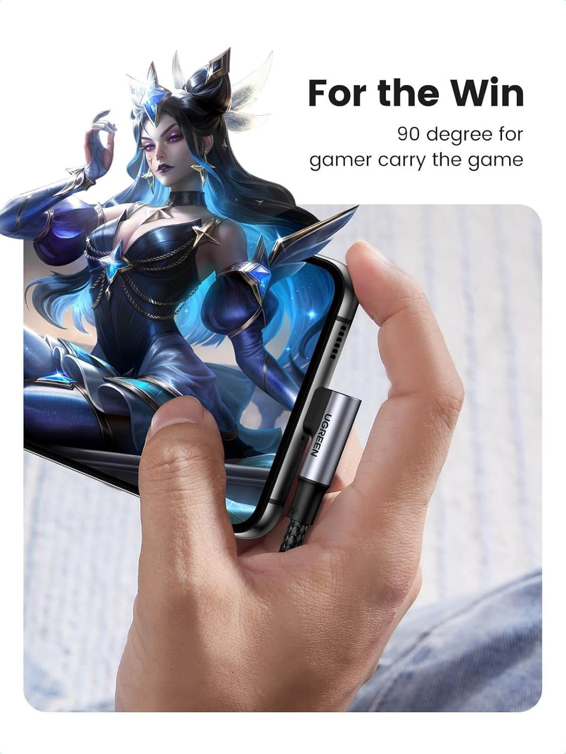 UGREEN 100W USB C to USB C Cable Right Angle, PD Charging Cord, 480Mbps Data Transfer, for Iphone 17, Macbook Pro, Ipad, Matebook, Chromebook, Pixel 10, Galaxy S25, Dell XPS, Switch, 3M, Black