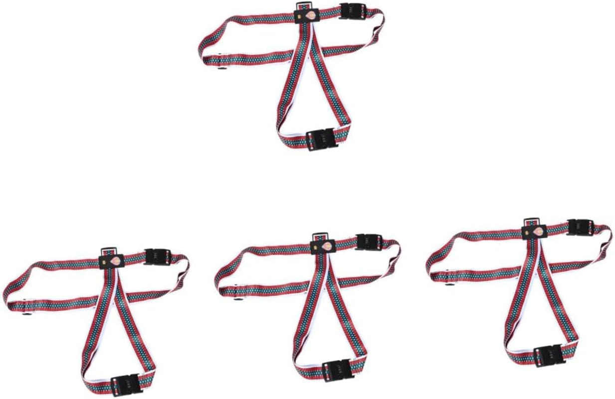 NIYANGLE 4Pcs Travel Luggage Belt Combination Lock Cartoon Print Adjustable Packing Strap for Suitcases Holiday Trips Luggage Straps image number 6