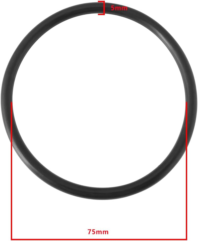 Create Idea 4Pcs Filter Top Nitrile Rubber Seals 75 X 5 Mm Filter O-Rings Compatible with Adey Magnaclean Professional 2 Micro 2 Black image number 5