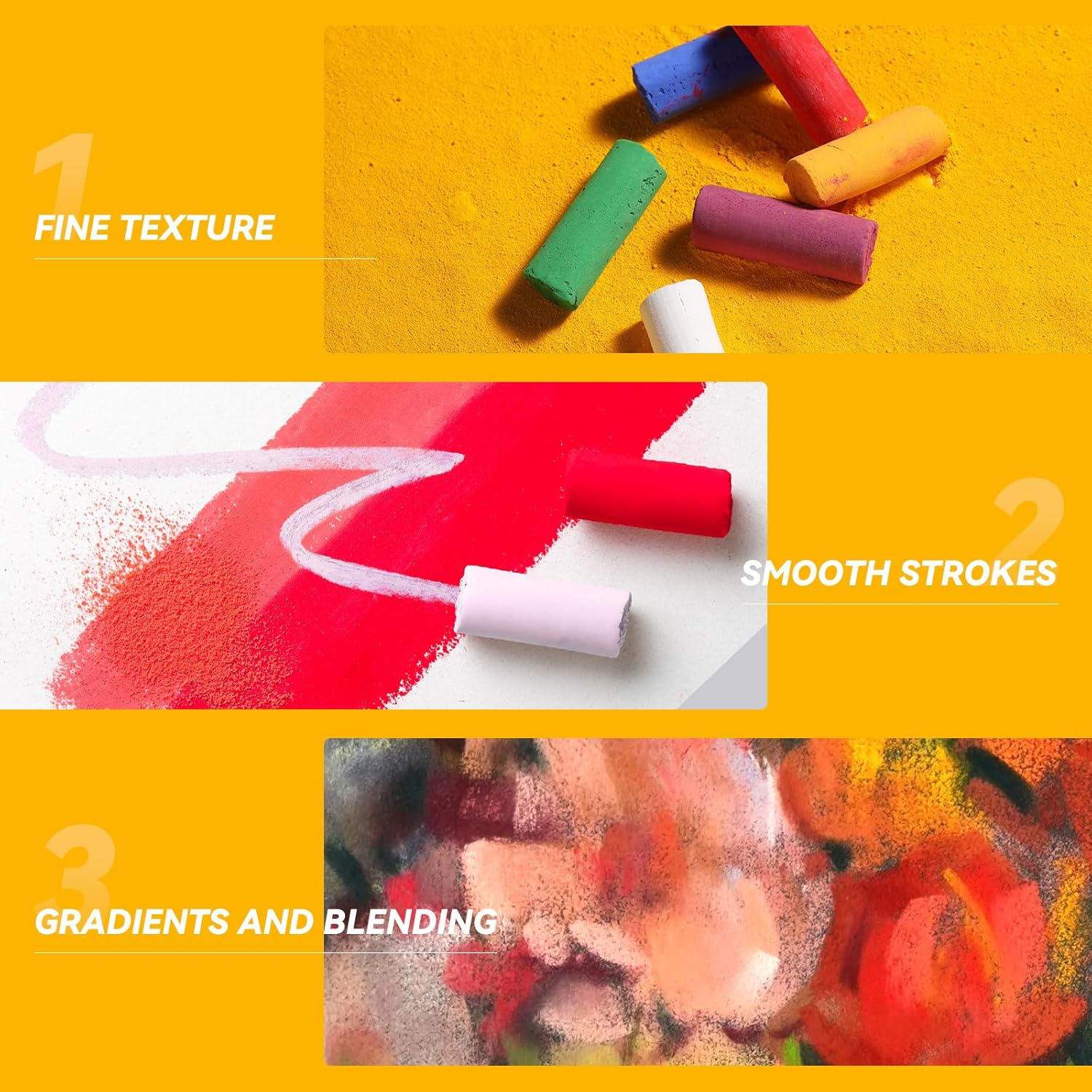 Paul Rubens Soft Pastel Set (48 Colors) - Fine Pigments with Smooth Strokes & Strong Coloring Power - Vibrant Chalk Pastels for Drawing, Blending & Layering - Ideal for Beginners, Students & Artists image number 1