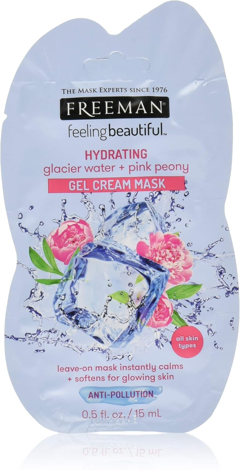 Freeman Hydrating Glacier Water & Pink Peony Cream Face Mask, 15 Ml image number 1