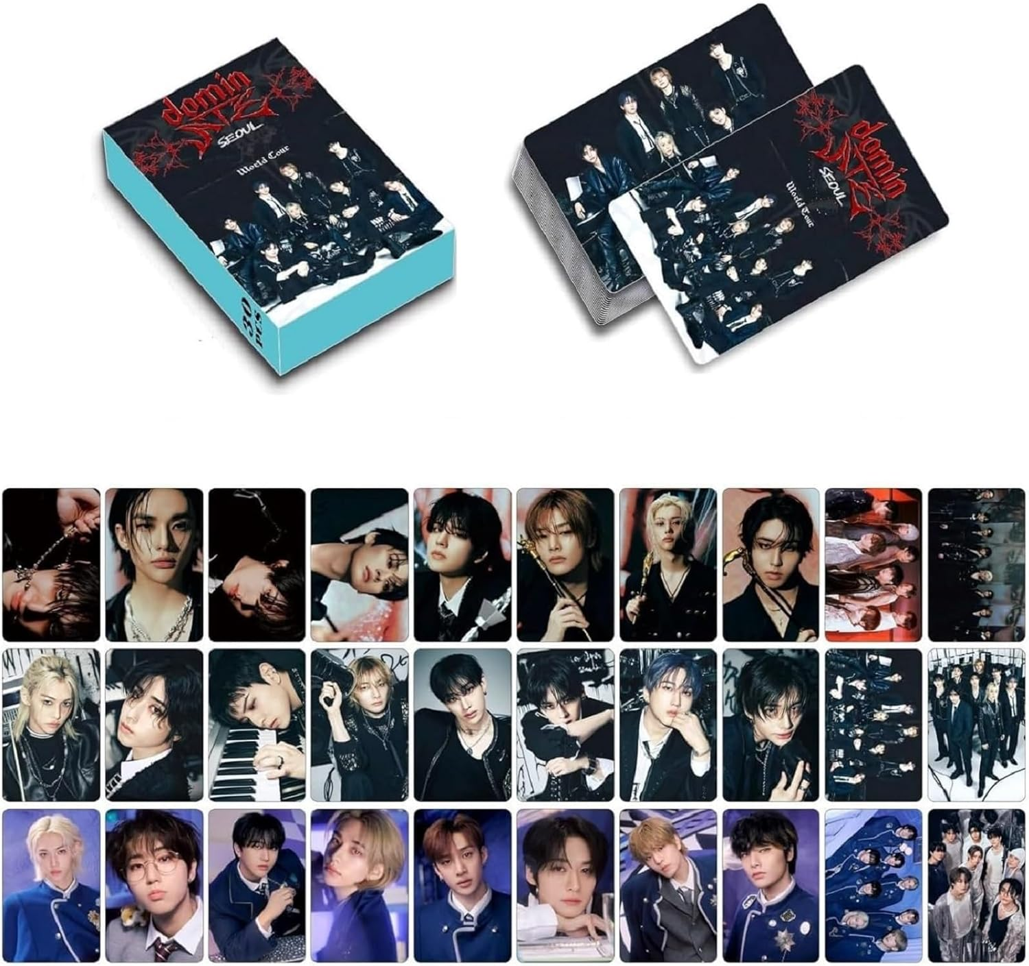 Meiyiyou 8Pack/240Pcs Stray-Kids Photocards,Stray-Kids Lomo Cards Greeting for Collection(Pink) - Purple image number 4