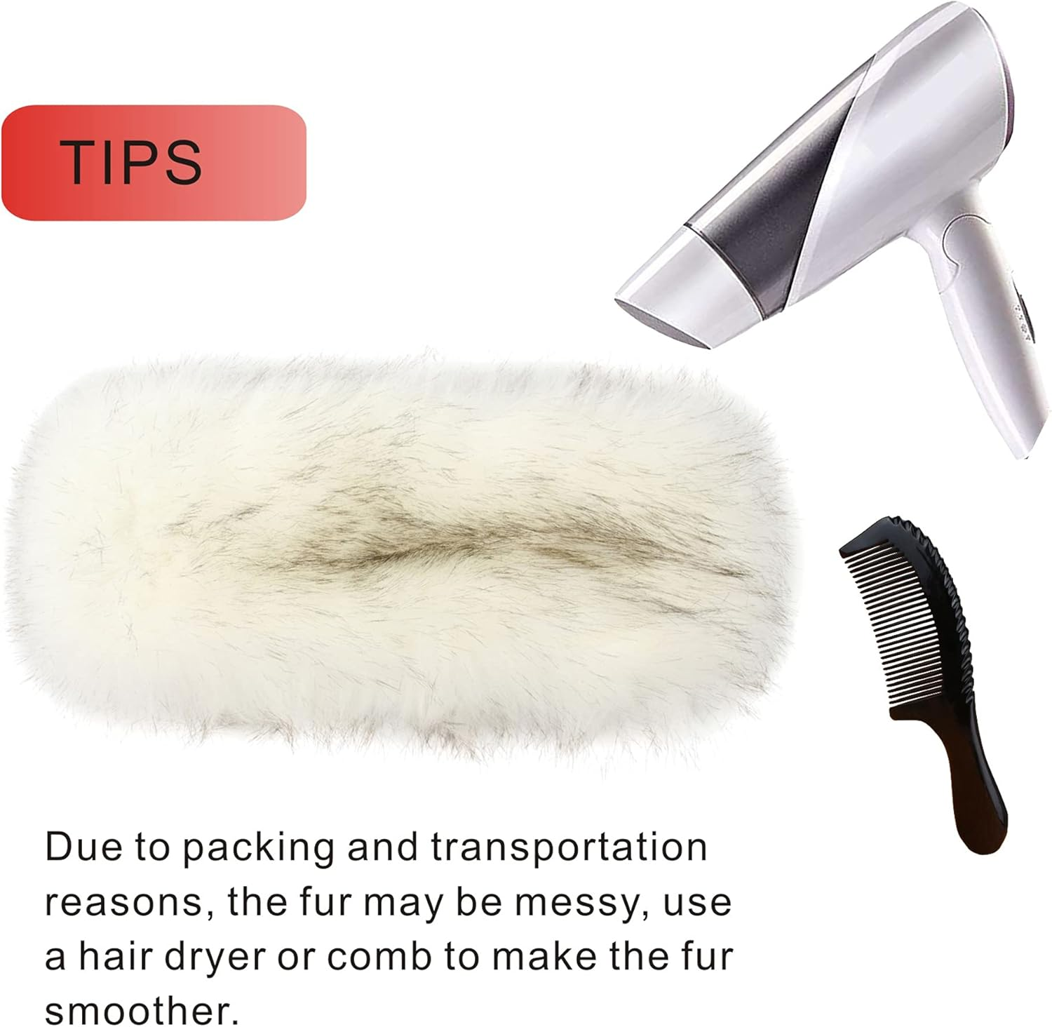 Faux Fur Headband Winter Headband Earwarmer Earmuff for Women image number 2