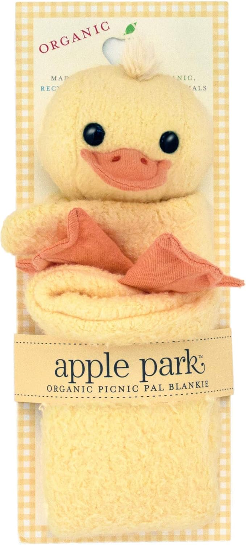 Apple Park Organic Picnic Pal Blankie - Ducky
