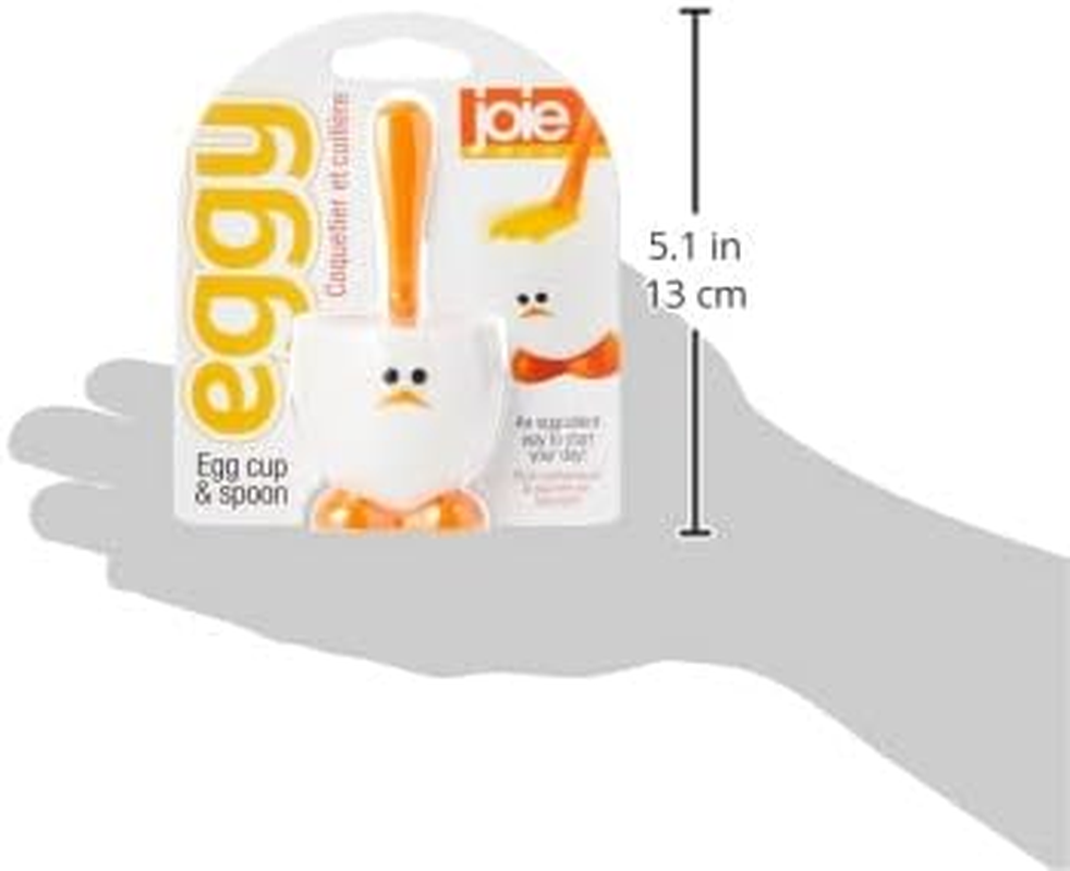 Joie Egg Head Cup and Spoon Set, One Size, White, 1 Piece image number 1