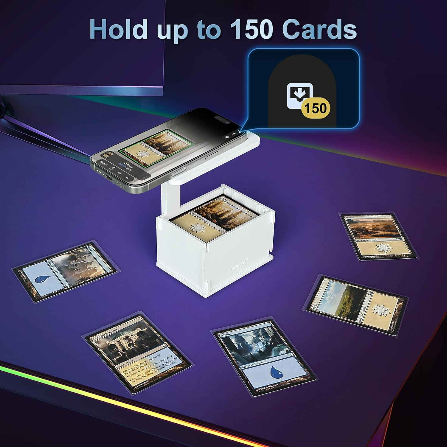 MTG TCG Card Scanner Stand Phone Holder for Standard Size Sleeved & Unsleeved MTG Cards Fast Scanning, Only Works with Manabox App, Ideal for Quick Scans and Price Checks image number 3