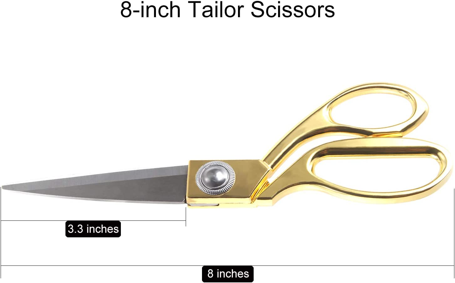 8-Inch Tailor Scissors Gold-Plated Tailor Scissors Alloy Clothing Wire Cloth Tailor Scissors Multipurpose Scissors image number 1