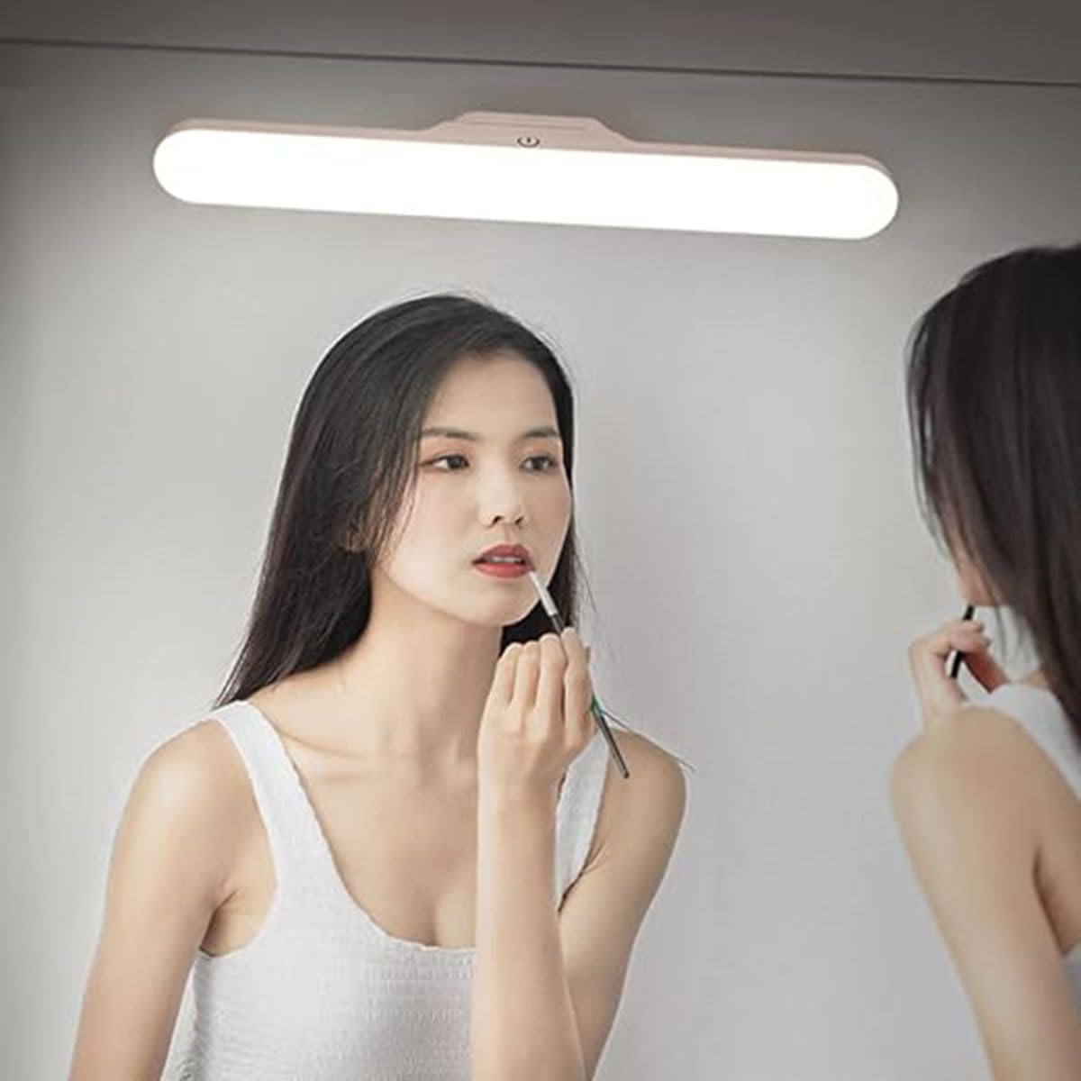 Dimmable Touch Light Bar, USB Rechargeable Reading Lights, Stick Magnet Mounting Base, for Reading, Closet, Makeup Mirror, Vanity, Bedside, Study Light image number 1