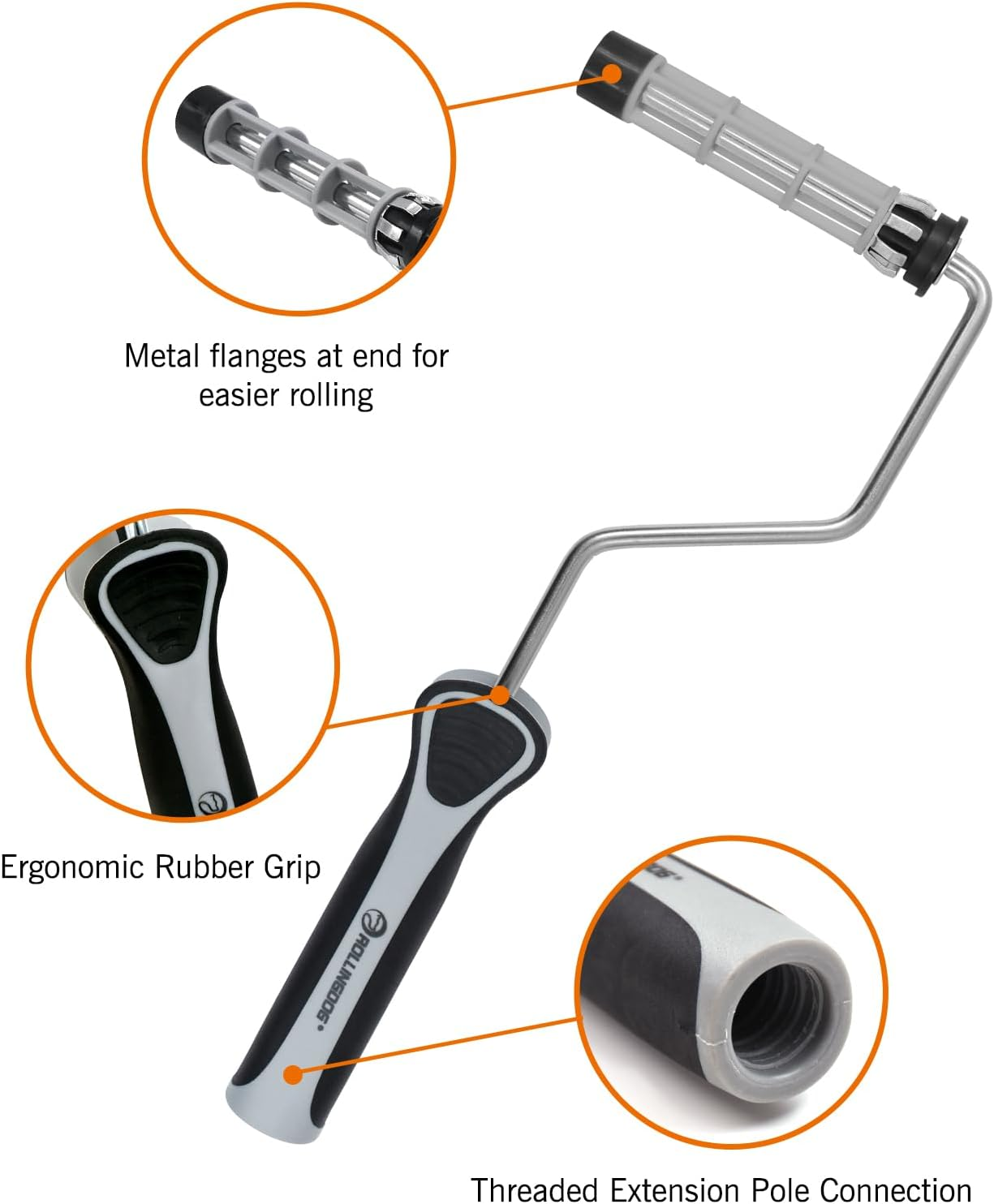 ROLLINGDOG Paint Roller Set - 4 Inch Paint Roller, Microfiber Paint Roller, Small Rollers for Painting, Mini Paint Roller Set Used with All Paints, Pack of 9 image number 5