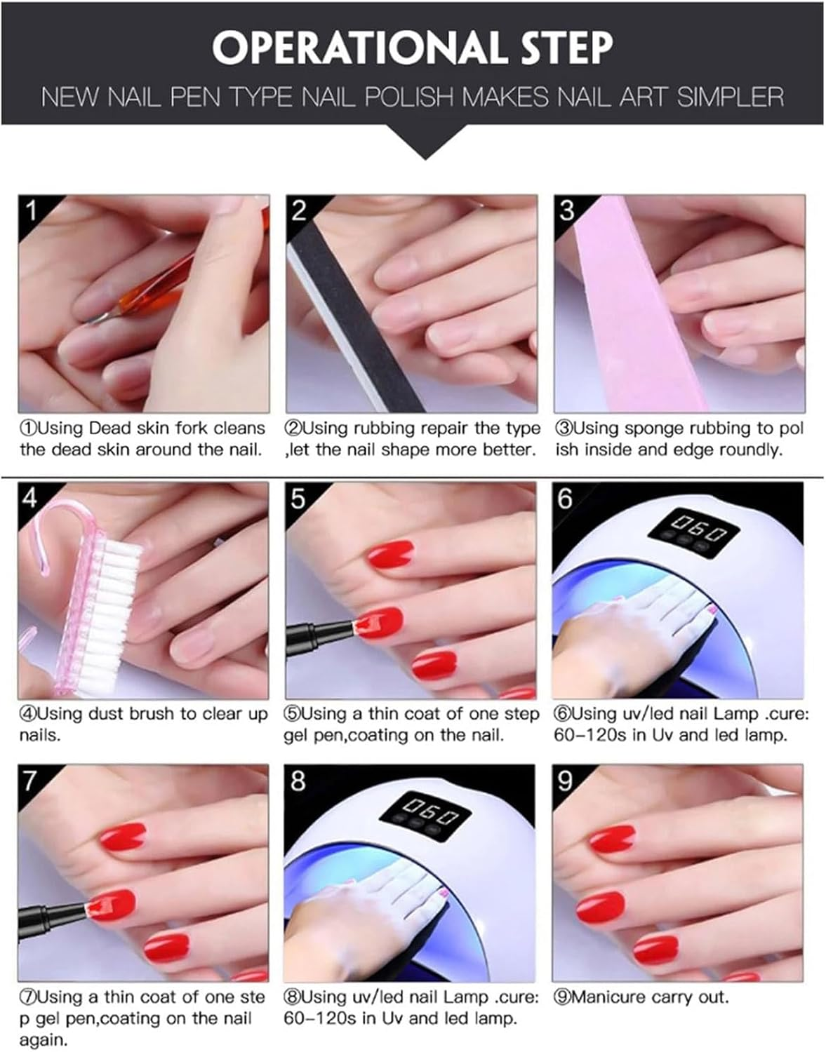 Polishey Nail Polish Pens, Polishey Nail Polish Pen Set, 36 Color Nail Polish Gel Pen 5 Ml, 6Pcs/Set Nail Polish Pen, One Step Gel Nail Polish 3-In-1 Pen, Nail Polish Pens for Painting Nails (Set-F) image number 5