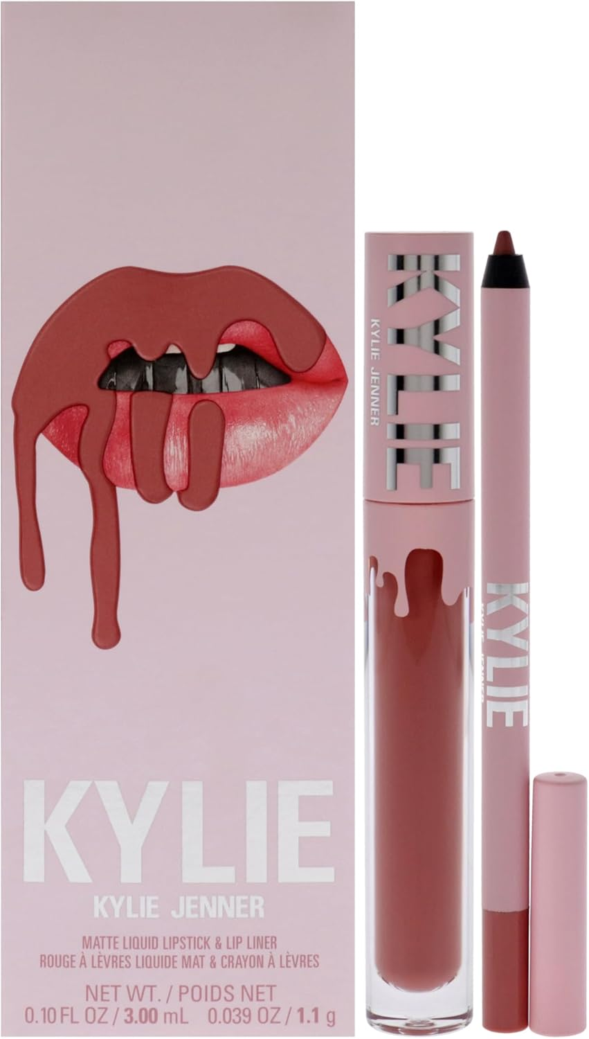 Kylie Cosmetics Matte Lip Kit - 300 Koko K for Women 2 Pc 0.10Oz Matte Liquid Lipstick, 0.039Oz Lip Liner