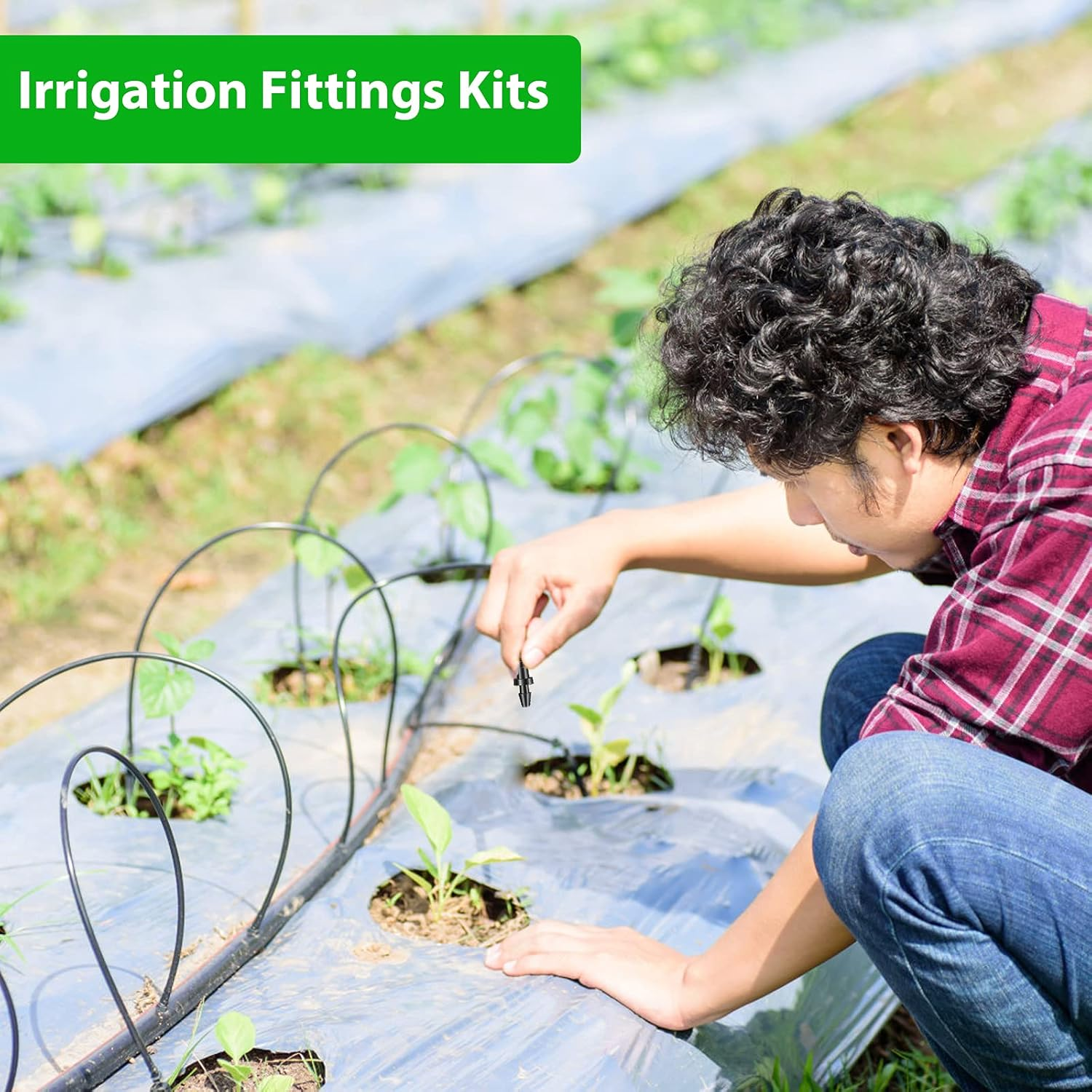 150 Pieces Drip Irrigation End Plugs Coolrunner Goof Plugs for Drip Irrigation Black Plug Drip Irrigation Tube End Closure Irrigation Garden Lawn Supplies image number 3