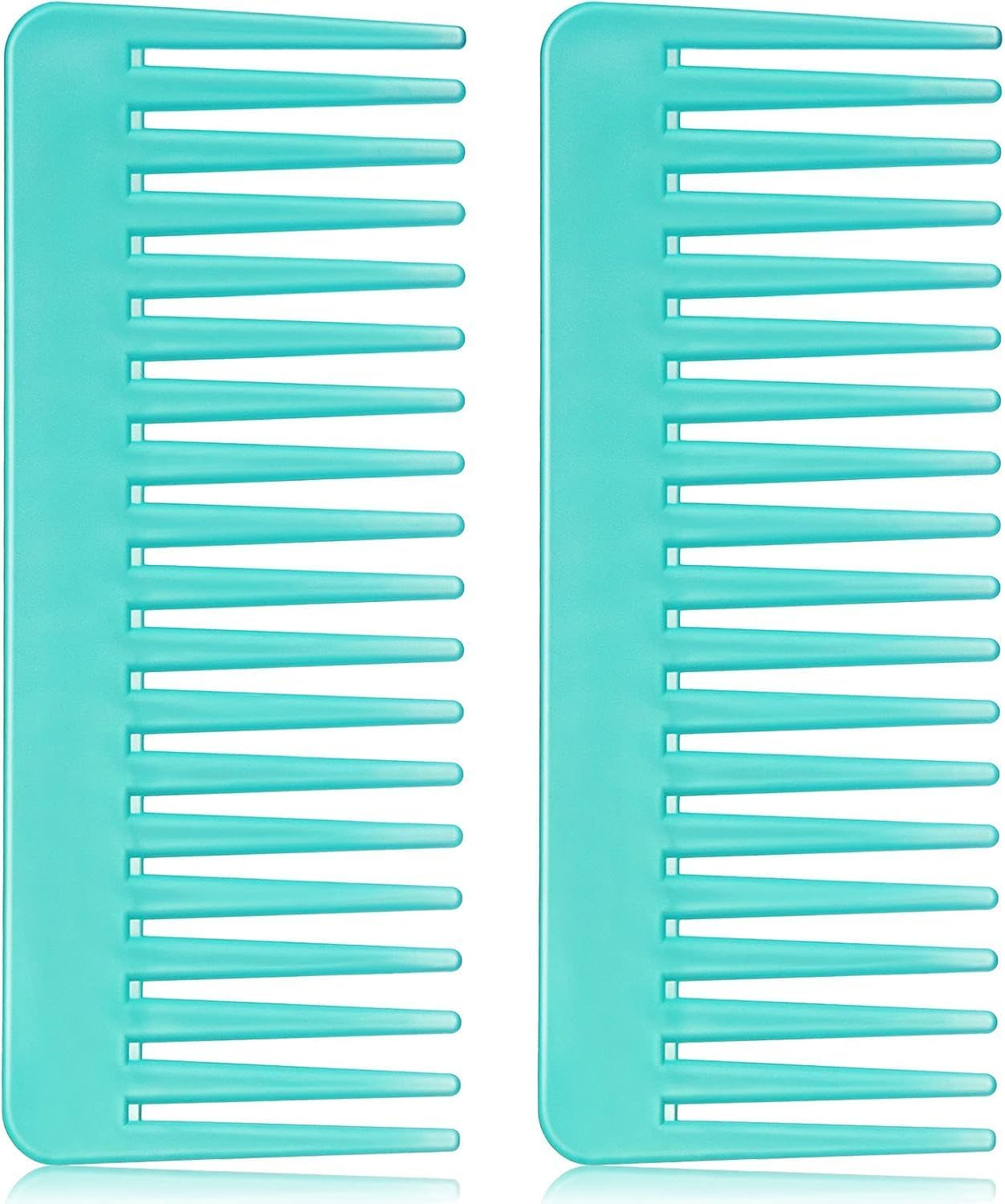 Large Hair Detangling Comb, Wide Tooth for Curly, Wet Dry Hair, No Handle Detangler Styling Shampoo Comb (Aqua Blue, One Size) image number 3