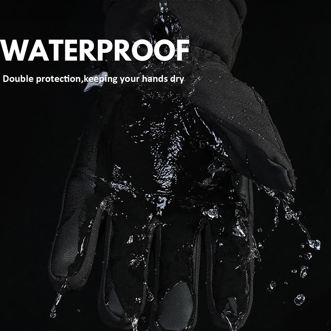 Winter Gloves Cycling Gloves with Touch Screen Fingers for Men Warm,H HOME-MART -20℉ Windproof Waterproof Ski Women Running Gloves with Touchscreen Thermal Lining Anti-Slip for Motorcycle Snowboarding image number 5