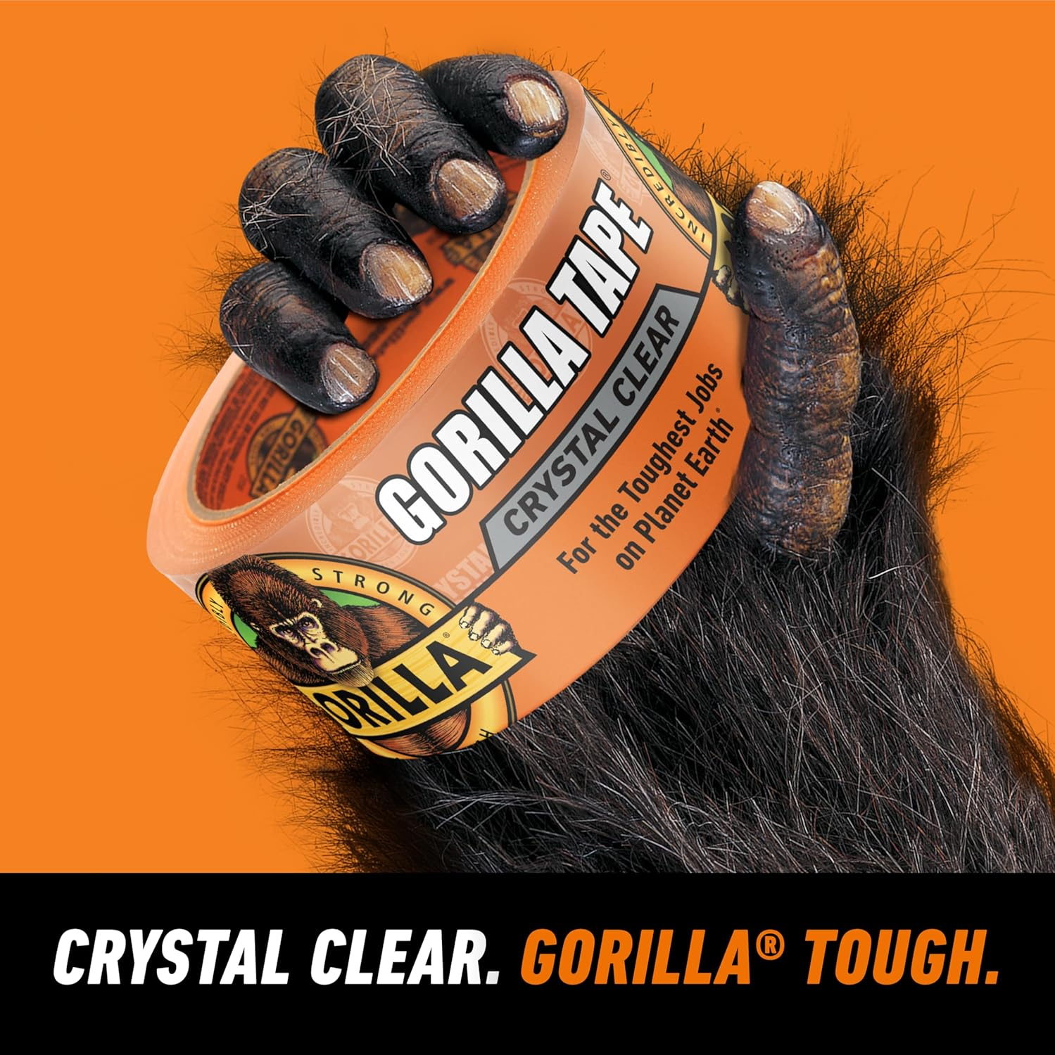 Gorilla Crystal Clear Repair Duct Tape, 1.88&rdquo; X 18 Yd, Clear, (Pack of 2) image number 3