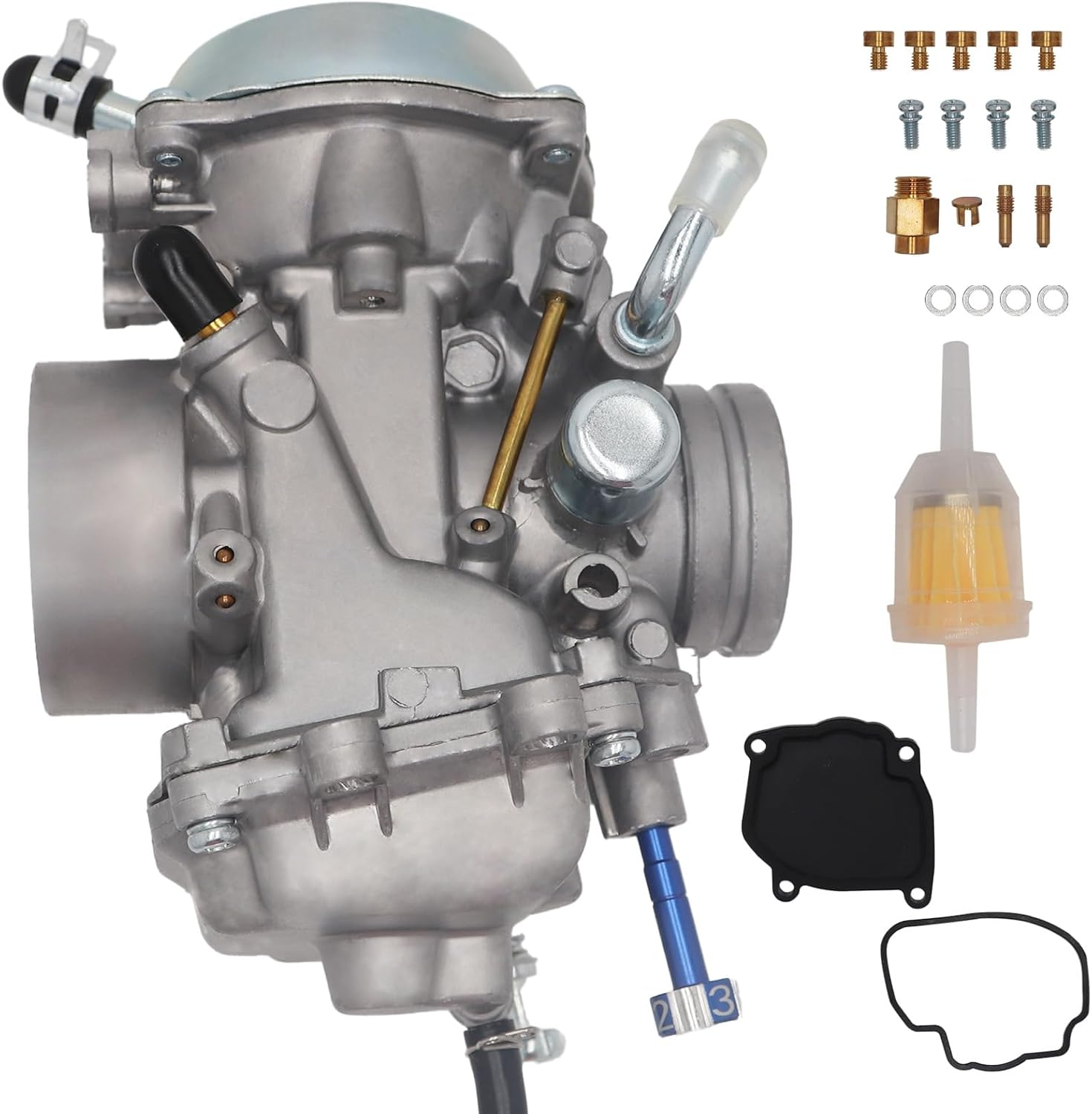 JIK Carburetor Carb for Polaris Magnum 325 330 425 500 Sportsman 300 400 500 600 700 Hawkeye Ranger 500 Trail Boss 325 330 Trail Blazer 330 ATV Quad (Blue) - Red image number 2