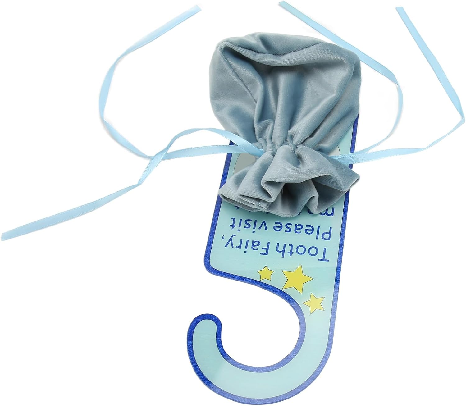 Tooth Fairy Pouch Tooth Fairy Pillow Boy Tooth Fairy Door Hanger, Sweet Acrylic Tooth Fairy Money Holder for Lost Teeth Kids Boys Girl, Tooth Fairy Baby Stationery image number 2