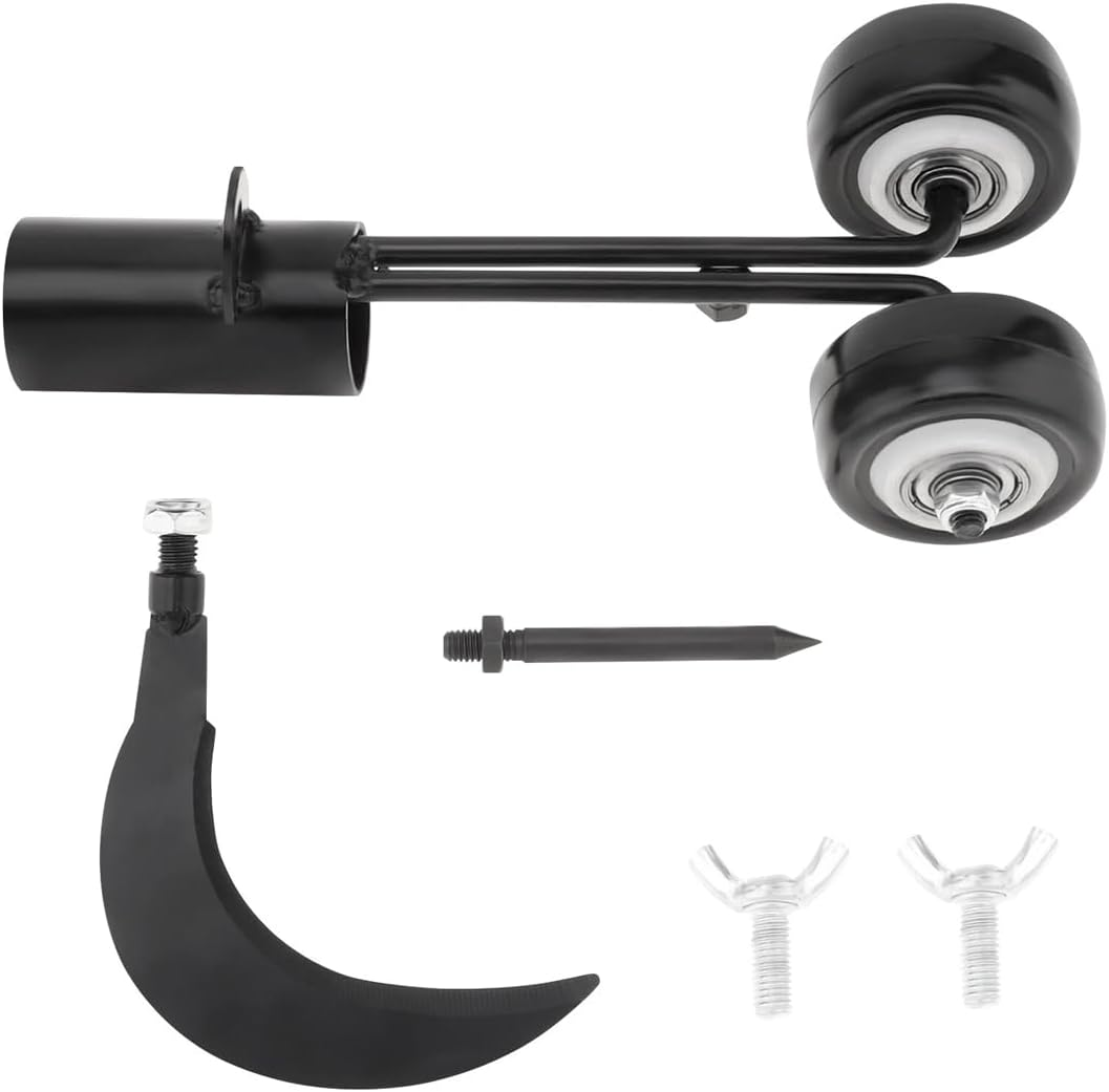 ​AIMALL Garden Weeding Hook with Roller &ndash; Adjustable Gap Weed Remover with Detachable Blade, Dual Wheels & Heavy Duty Clamp for Pavement Driveway Lawn Edging Tool image number 1
