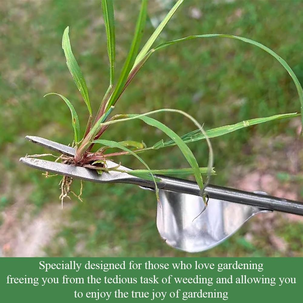 3-Piece Weeding Tool Set, Stainless Steel Digging Grass Tool, Paving Slab Moss Removal, L-Shaped Gardening Crevice Weeding Sickle, for Lawn Edger and Driveway image number 2