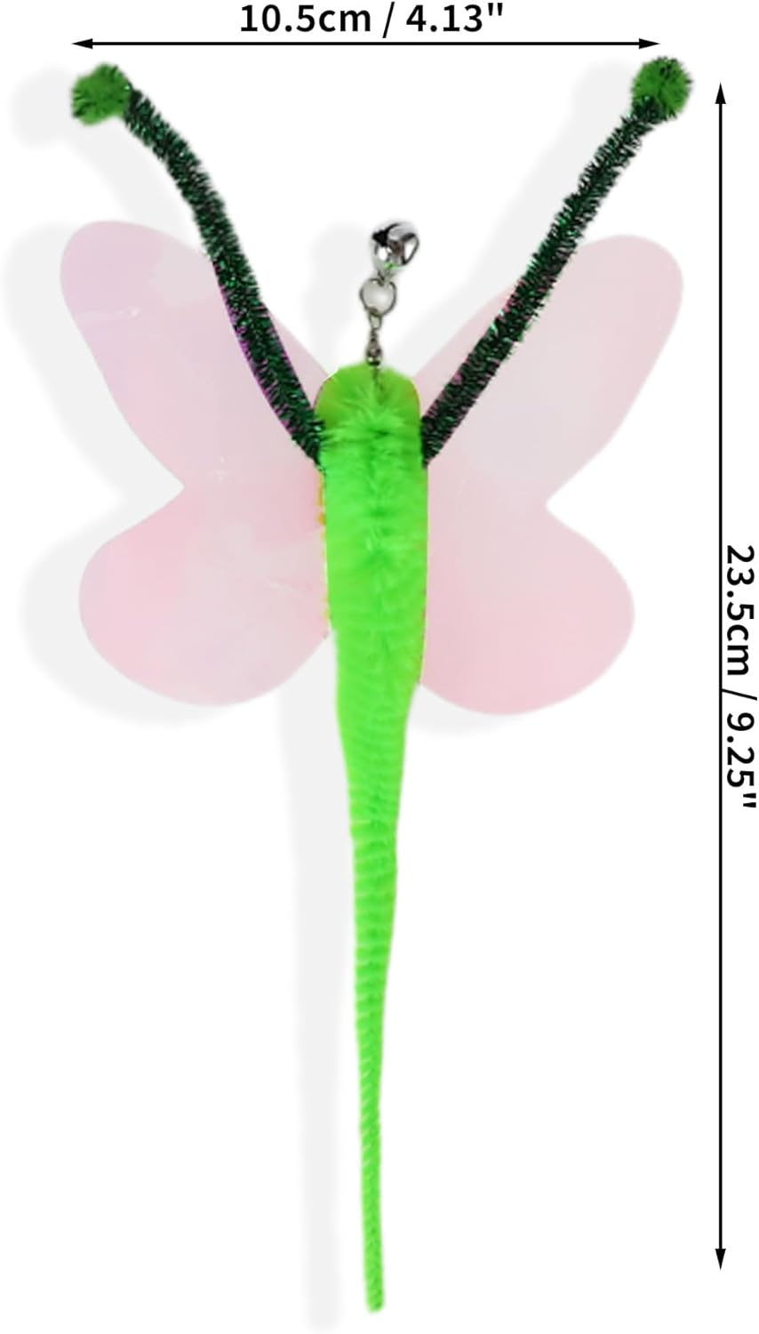 CAPASTEC Pack of 2 Cat Wand Replacement for Pet Interactive, Green, Caterpillars image number 4