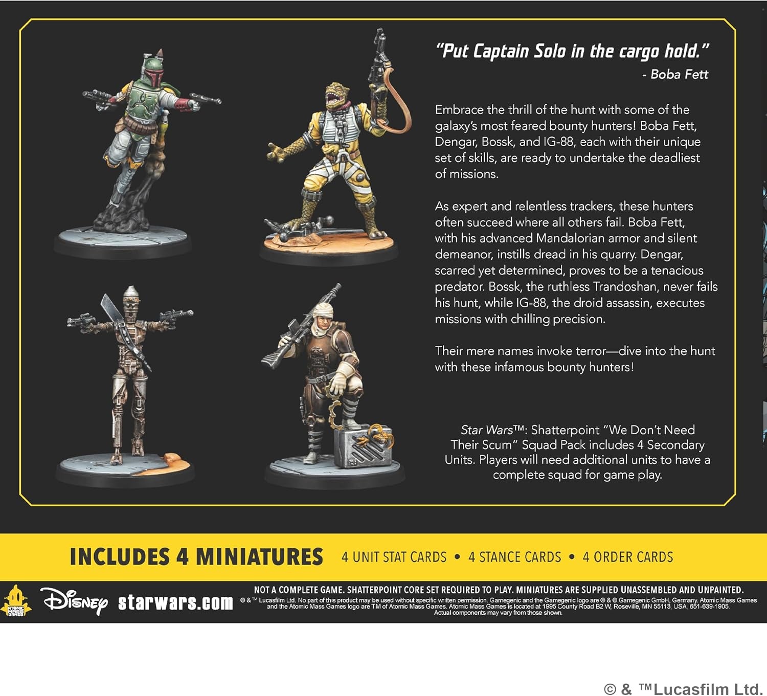 Asmodee North America Star Wars Shatterpoint We Don&rsquo;T Need Their Scum Squad Pack Board Games image number 3