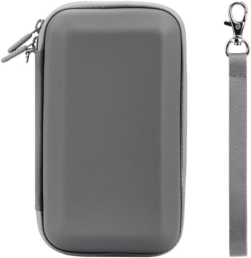 PALUMMA PU Leather Carrying Case Portable Shoulder Bag for DJI Osmo Mobile 7P/7 Hard Travel Storage, Grey, Portable Hard Storage Bag image number 3