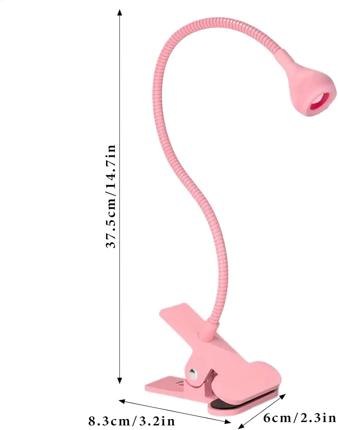 Qkbuza Gooseneck UV Lamp | Clamp on LED Nail Lamp Gooseneck UV Light for Nails - Nail Accessories, Manicure Dryer, Small Portable UV Lamp for Home Salon, Fast and Even Curing - Pink image number 3