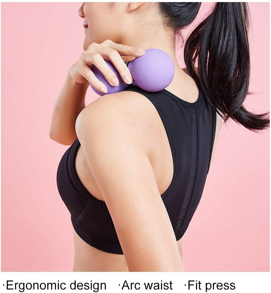FITZELAR Double Lacrosse Massage Ball for Myofascial Release, SGS Certification, Massage Deep Tissue for Back and Shoulder, Trigger Point Therapy, Muscle Knots, Peanut Massage Ball for Muscle Pain image number 4