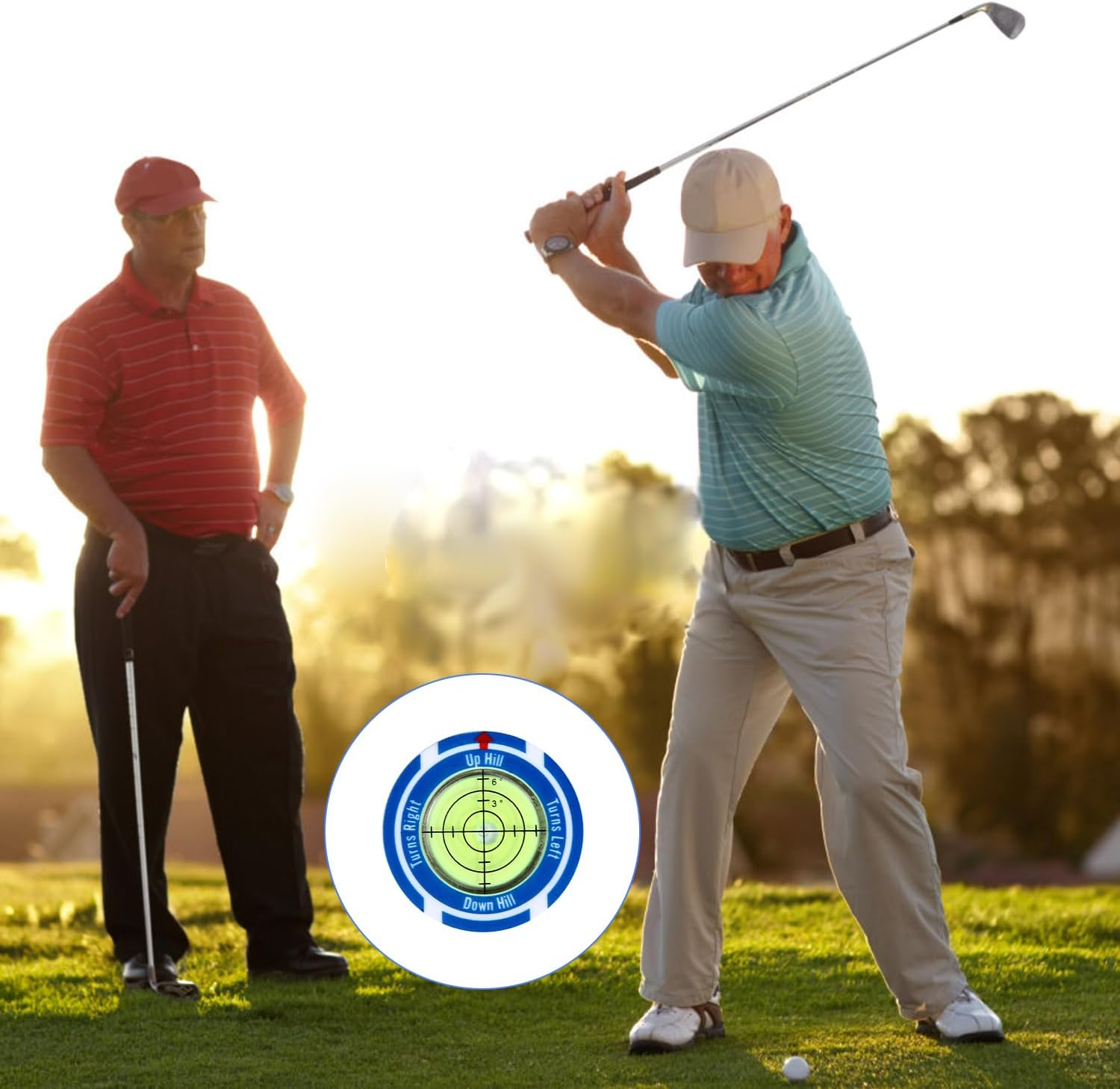 Golf Green Slope Reader with Golf Ball Marker Hat Clip, High Precision Golf Putting Green Reader Golf Slope Putting Level Bubble Golf Level Marker Golf Putting Aid for Indoor Outdoor image number 6