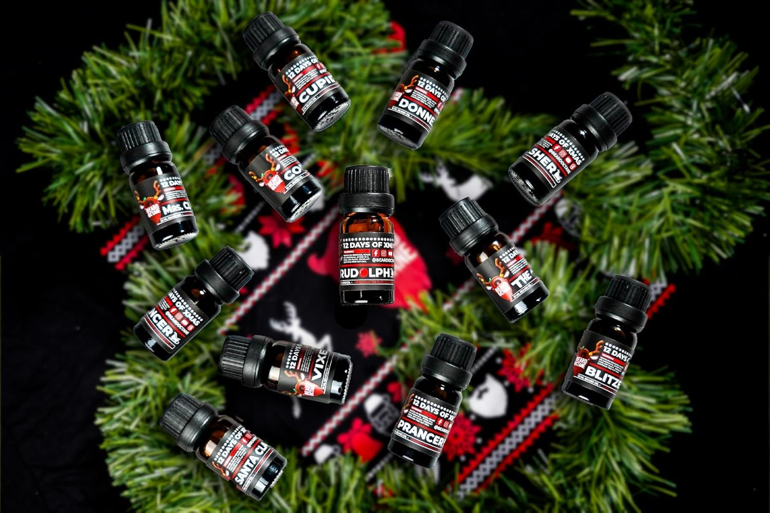 Beard Octane Holiday Beard Oil Gift Set - for Guys - Advent Calendar for Men image number 3