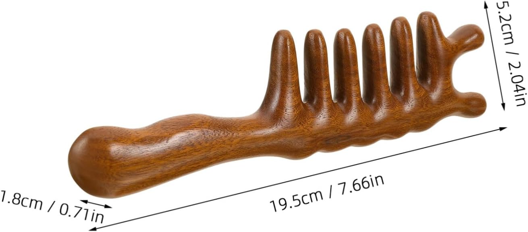 FRCOLOR Wooden Scalp Massage Comb Hair Scalp Massager Sandalwood Head Scratcher Wide Comb image number 1