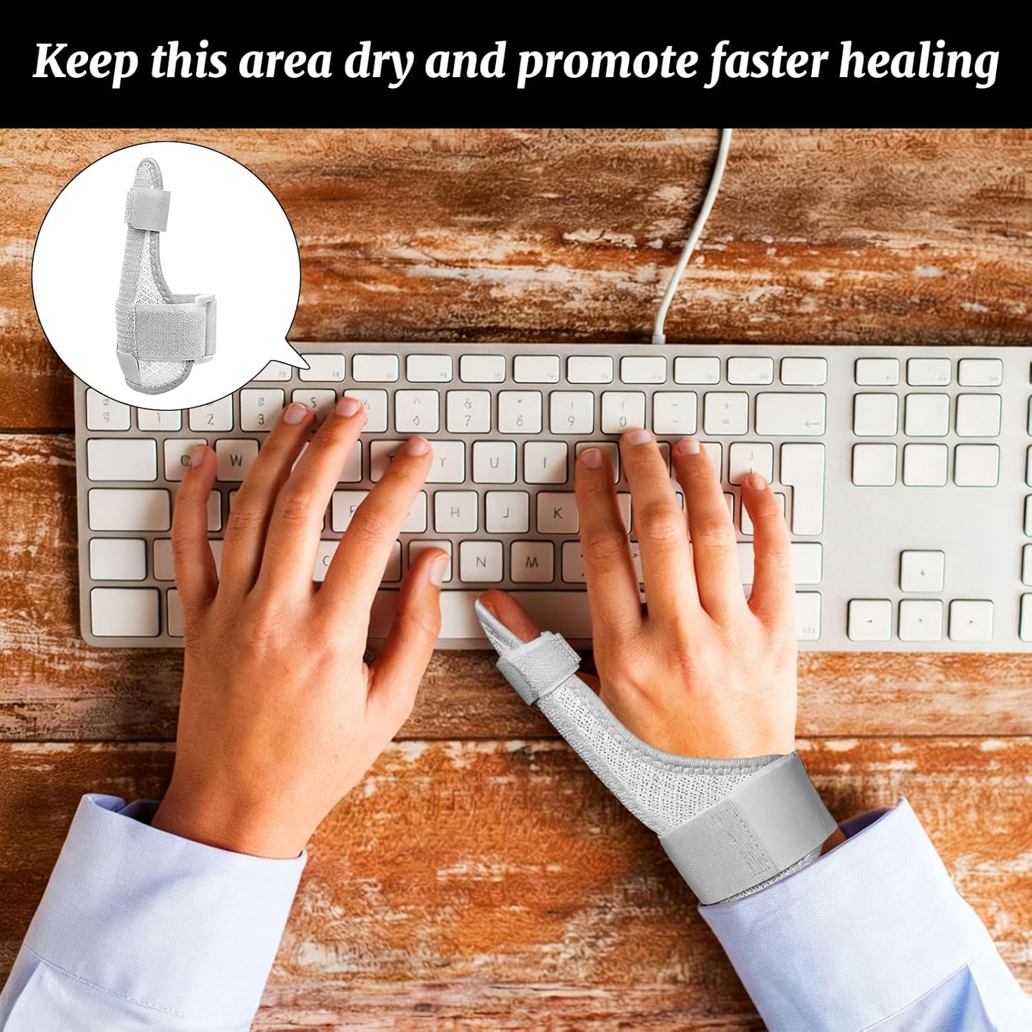 Thumb Brace, Thumb Splint, De Quervain'S Splint, Thumb & Wrist Brace Stabilizer Splint, Adjustable Support with Metal Splints, Suitable for Pain Relief, Arthritis, Sprains, Tendonitis, Carpal Tunnel image number 1