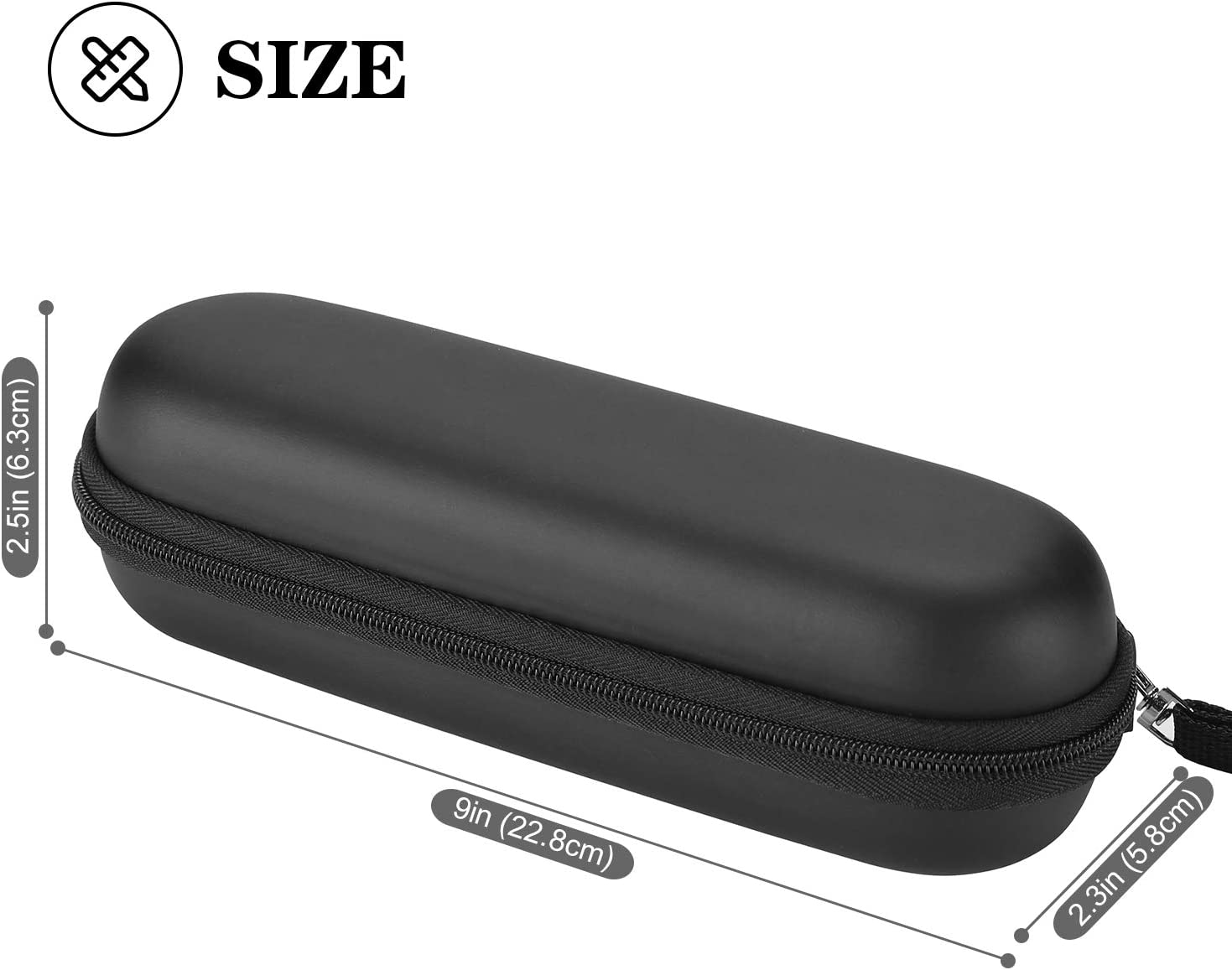 Procase Electric Toothbrush Hard Travel Case Compatible with Oral-B Pro 1000 8000, Philips Sonicare 1100 5100 6100, Carrying Bag Carrier for Battery Power Rechargeable Toothbrush (Case Only) &ndash;Black image number 3