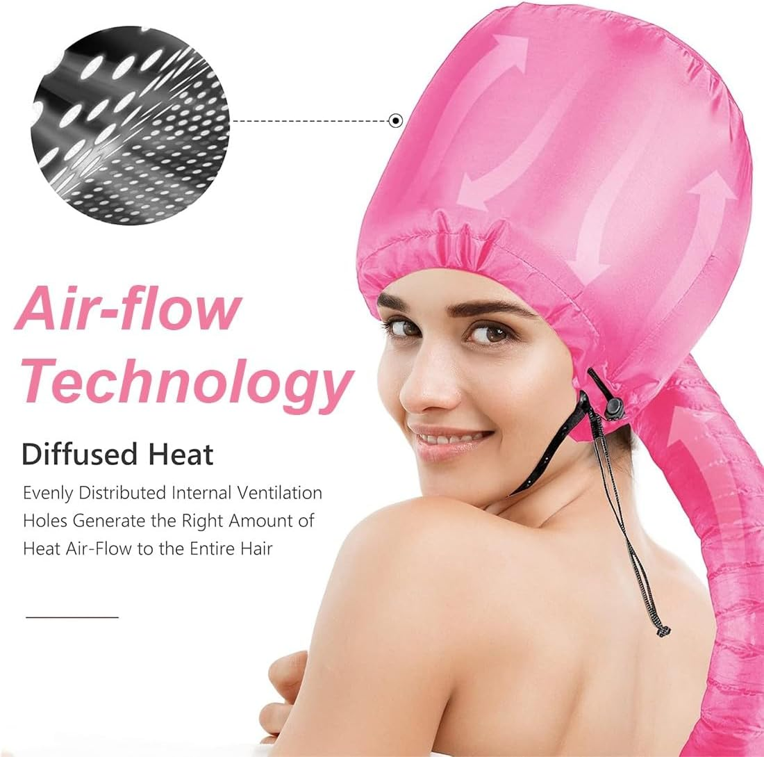 JYNXOR Drying Caps for Hair, Drying Hood Floating Cap, Diffuser Cap for Curls with Adjustable Drawstring, Deep Care Heat Hood Hair, Hair Dryer Cap, Curling Cap, Hair Net Plopping Cap, Thermal Cap