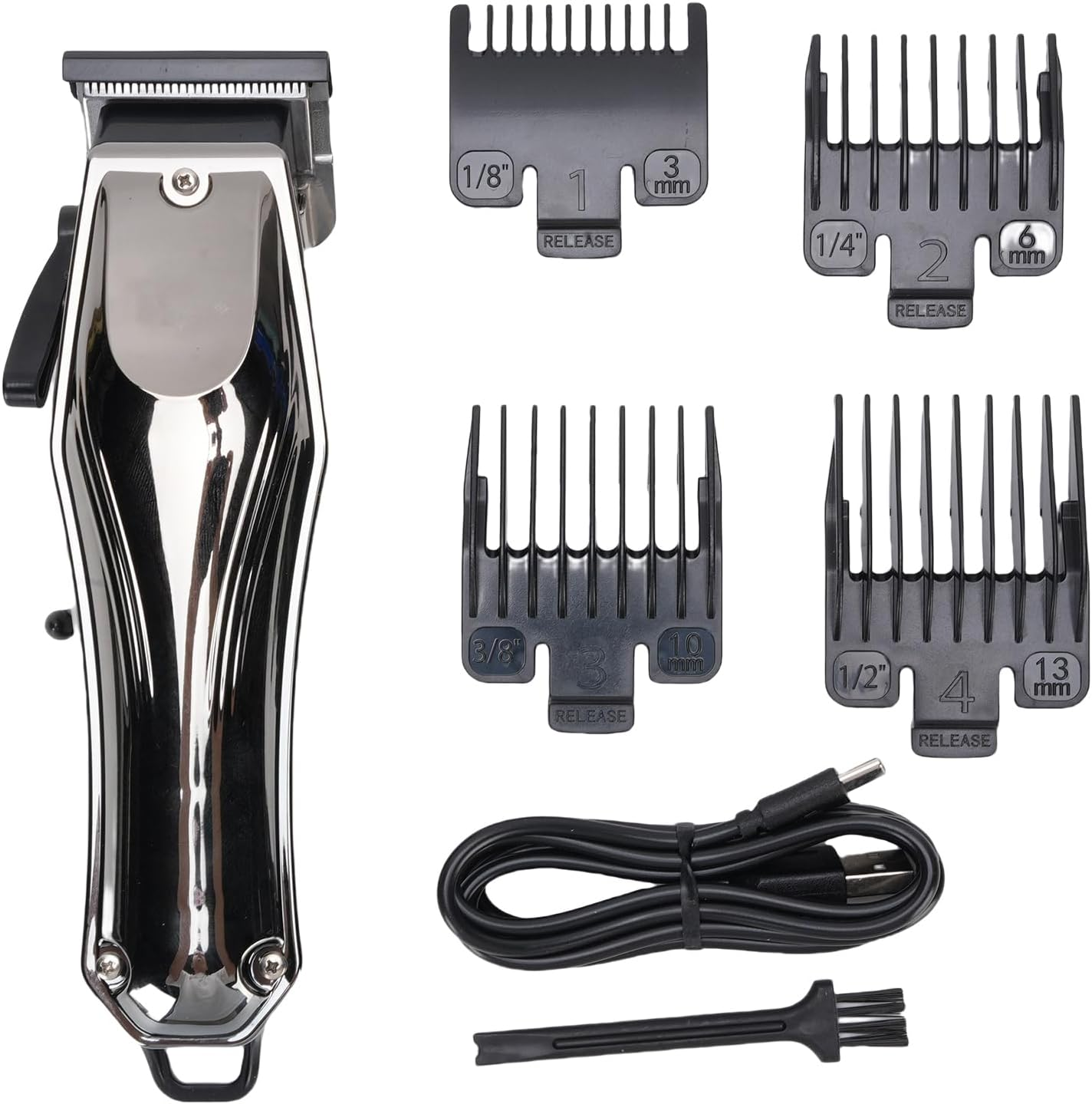 Pongnas Hair Trimmer for Men, Electric Hair Trimmer, Wireless Hair Trimmer Set, Beard Trimmer with LED Display, Travel Lock for Care in Home Salon and on the Go image number 3