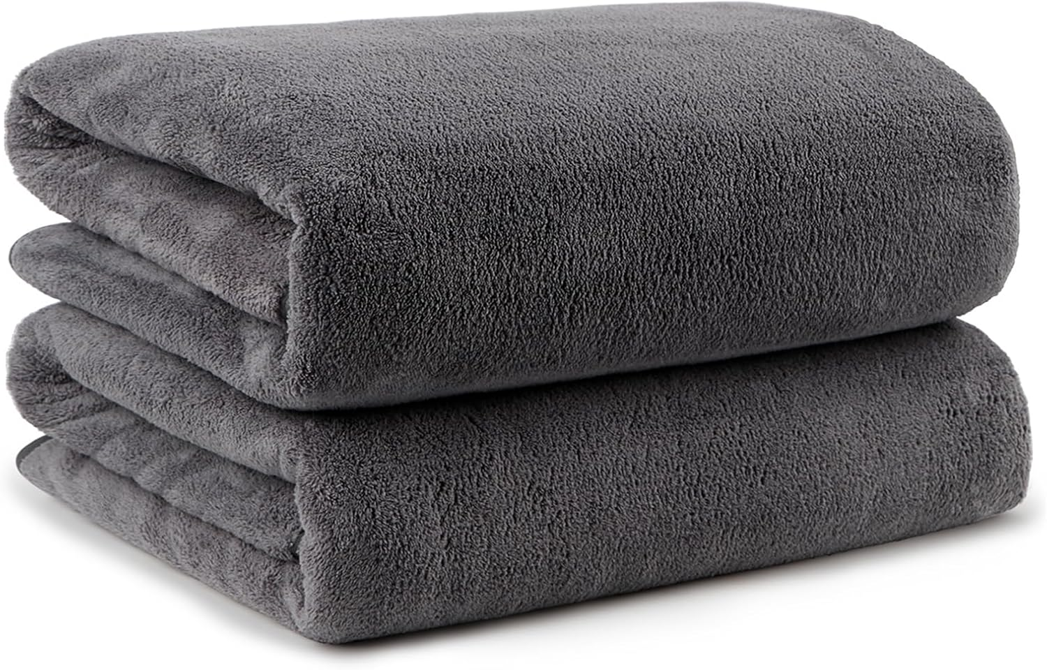 Orighty Bath Towels Pack of 2(27'' X 54'') - Soft Feel, Highly Absorbent, Quick Drying Microfiber for Body, Sport, Yoga, SPA, Fitness - Grey - 2, Grey image number 6