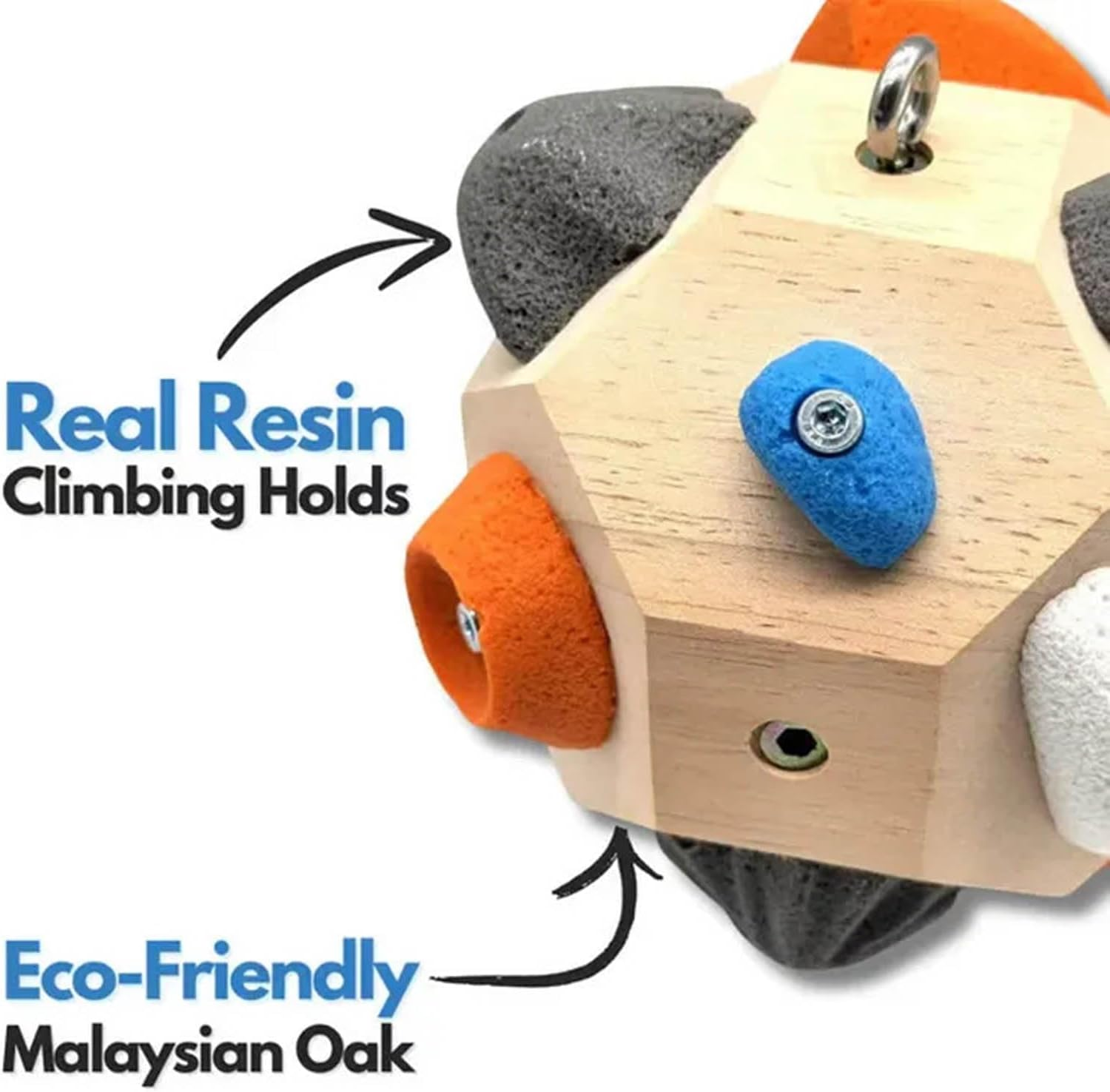 Handcrafted Boulder Block, Build Strength and Precision, Boulder Ball 3D Climbing Ball Rock Simulated Climbing Training Balls for Take It Out Anytime, Finger Strength Training