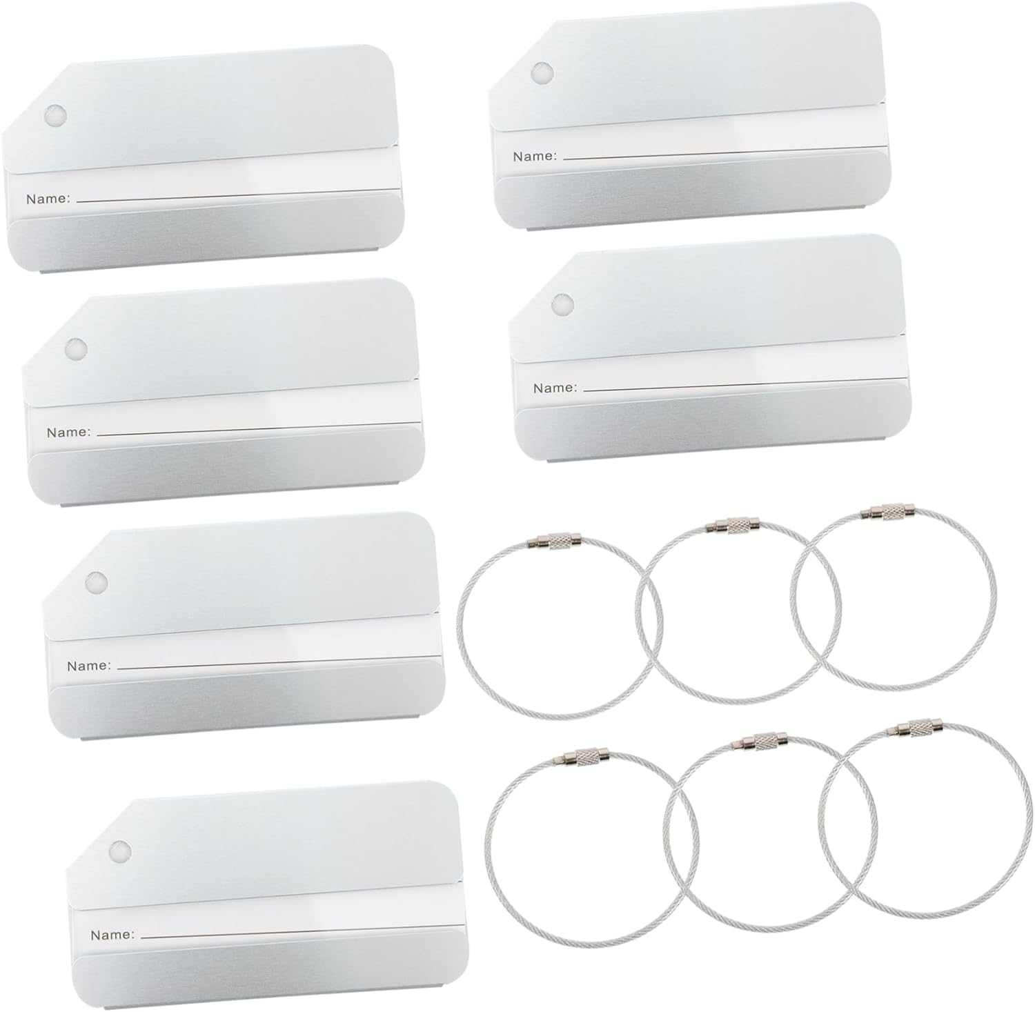 GAROZATION 6Pcs Travel Carry Bag Luggage Tags Suitcase Tag Lightweight Hanging Id