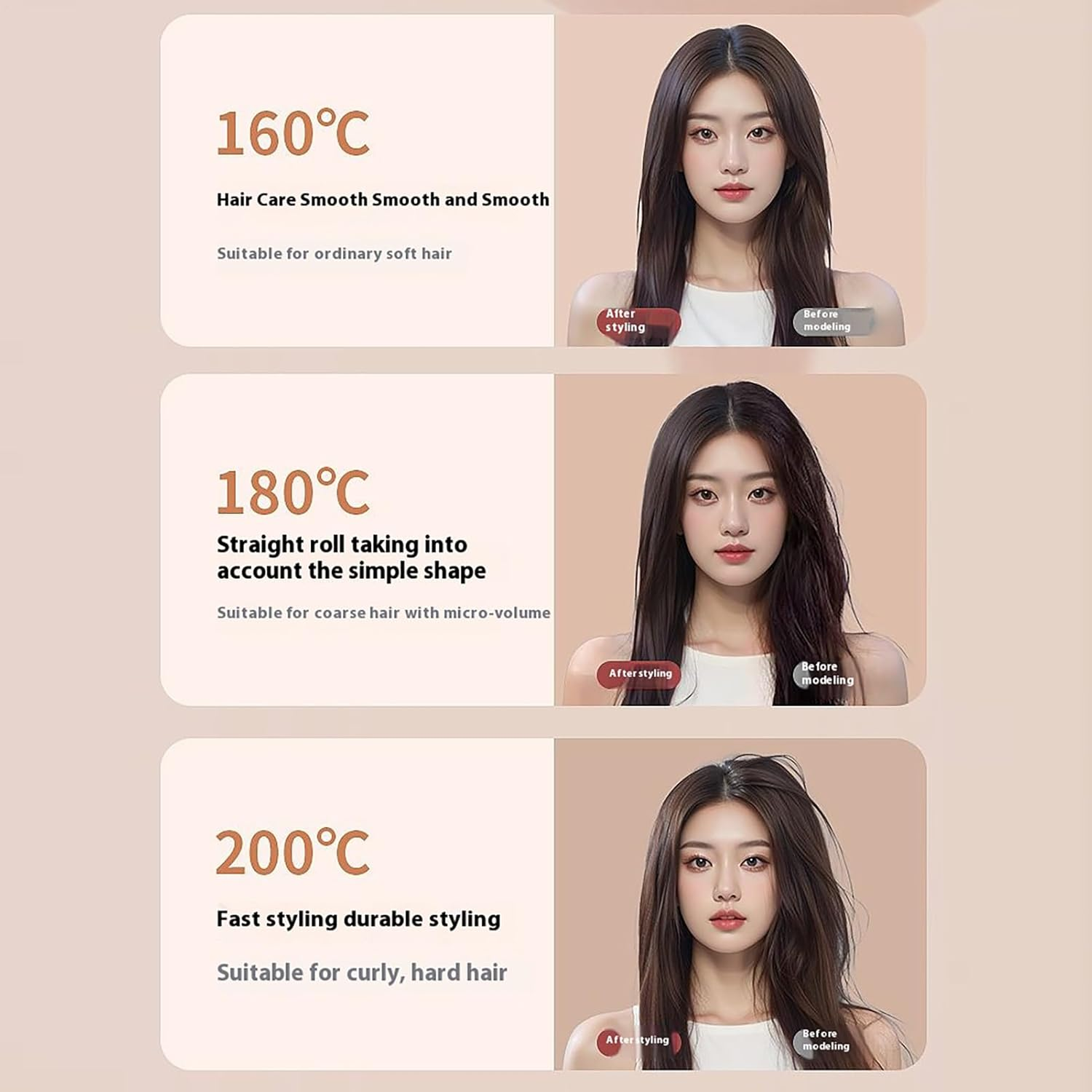 Travel Hair Straightener | Wireless Curler Brush | 2-In-1 Cordless Ionic Hair Straightener Brush Anti-Scalding for Travel, Salon, Home - Purple image number 6