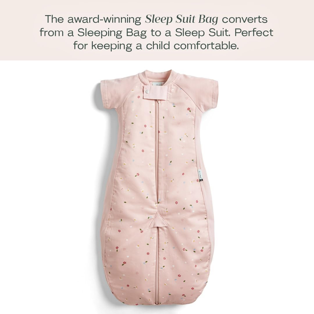 Ergopouch Sleep Suit Bag 1.0 TOG &ndash; 4&ndash;6 Years &ndash; Daisies Print &ndash; 400 Thread Count Organic Cotton &ndash; Converts to Sleep Suit with Legs &ndash; Sleeping Bag & Suit in One &ndash; for Infants, Toddlers & Kids image number 3