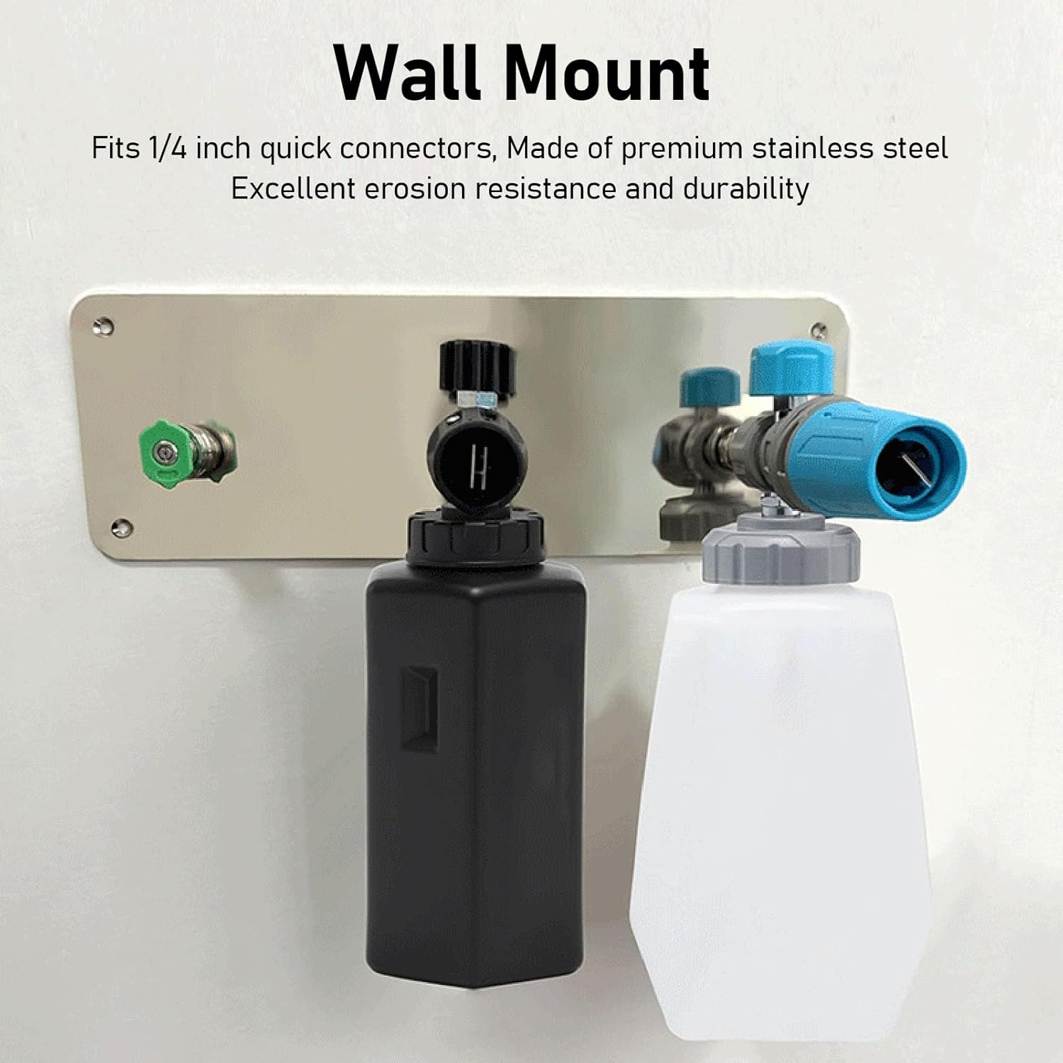 Stainless Steel Pressure Washer Holder, Foam Lined Wall Mount Rack, Fits 1/4 Inch Quick Connectors, Organizer for Outdoor Storage image number 5