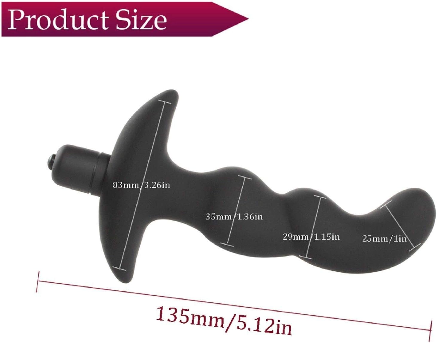 Prostate Massager Anal Vibrator Vibrating Massager Butt Plug P-Spot Milking Orgasm Inducing Vibe Male Anal Sex Toys G-Spot Dildo Stimulator Big for Men, Women and Couples Adult Sex Toy image number 6