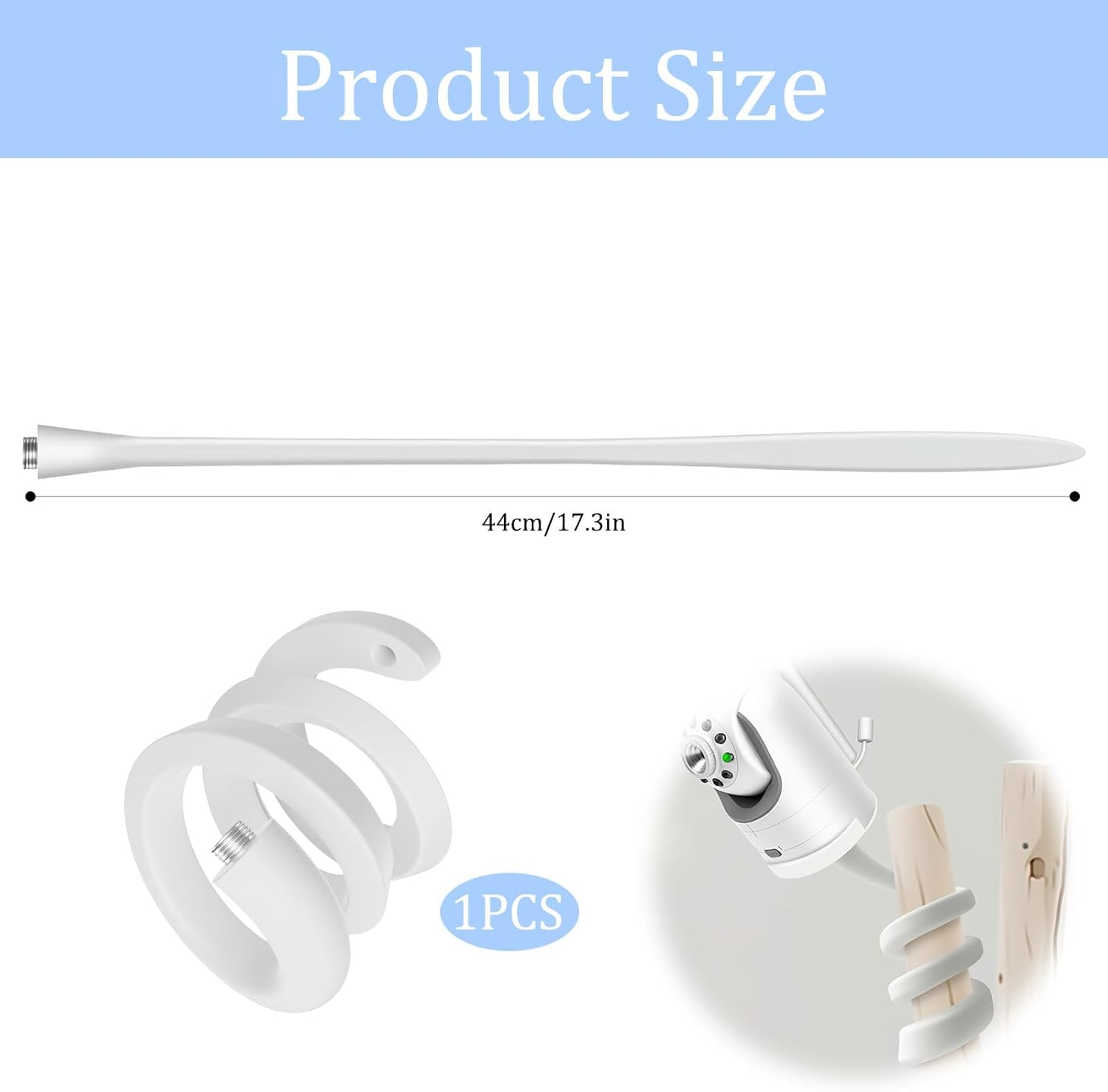 Baby Monitor Stand, No Need to Drill Baby Monitor Mount, Flexible and Can Be Fixed on the Baby Bed Frame or Furniture, Universal Baby Monitoring Camera Stand image number 6