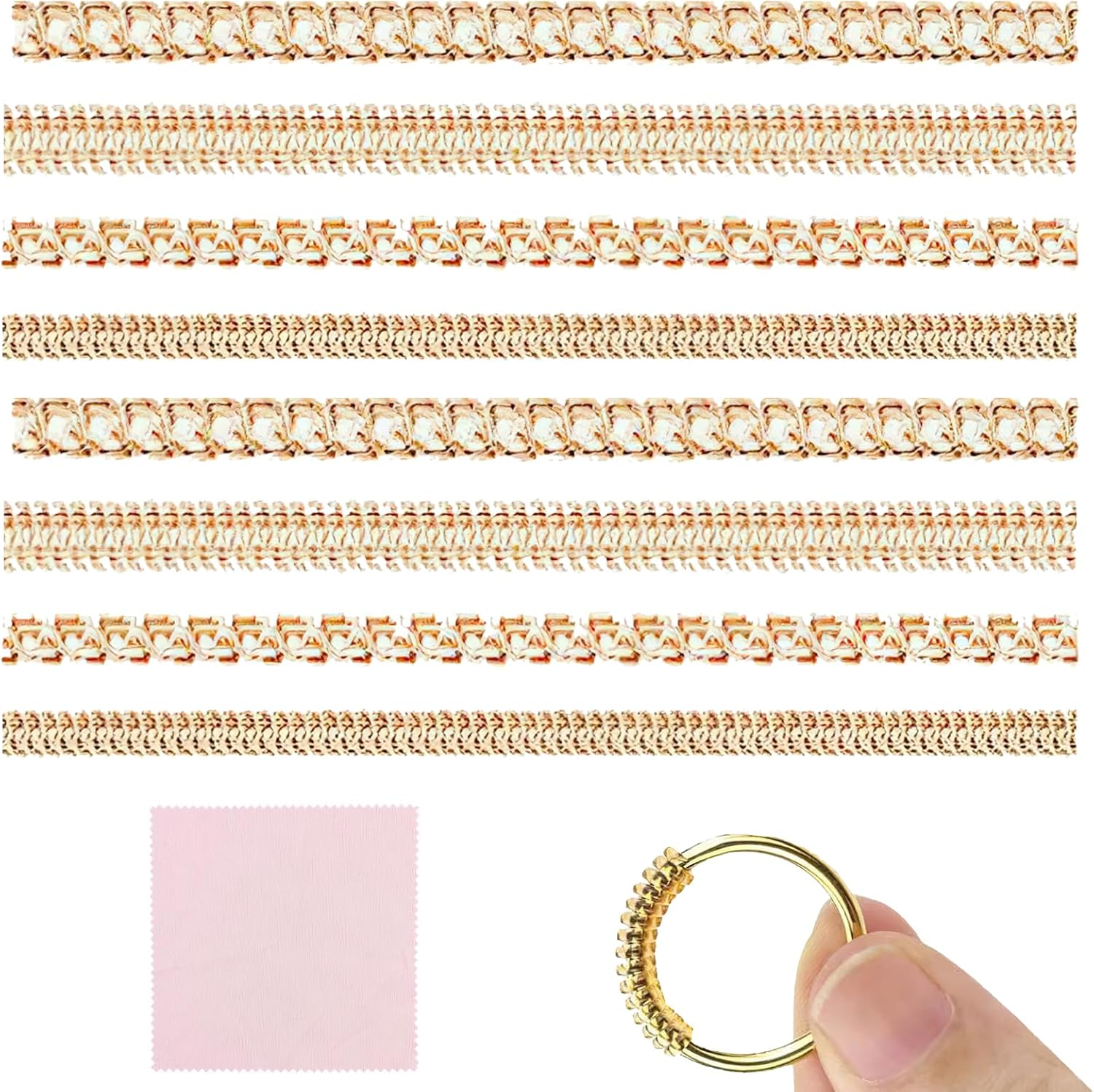 Ring Size Adjusters - Invisible Ring Adjusters for Daily Wear, Loose Ring Size Adjusters Fit Almost Any Ring, Ideal for Wedding, Engagement & Fashion Jewelry, Easy to Install & Reusable image number 6