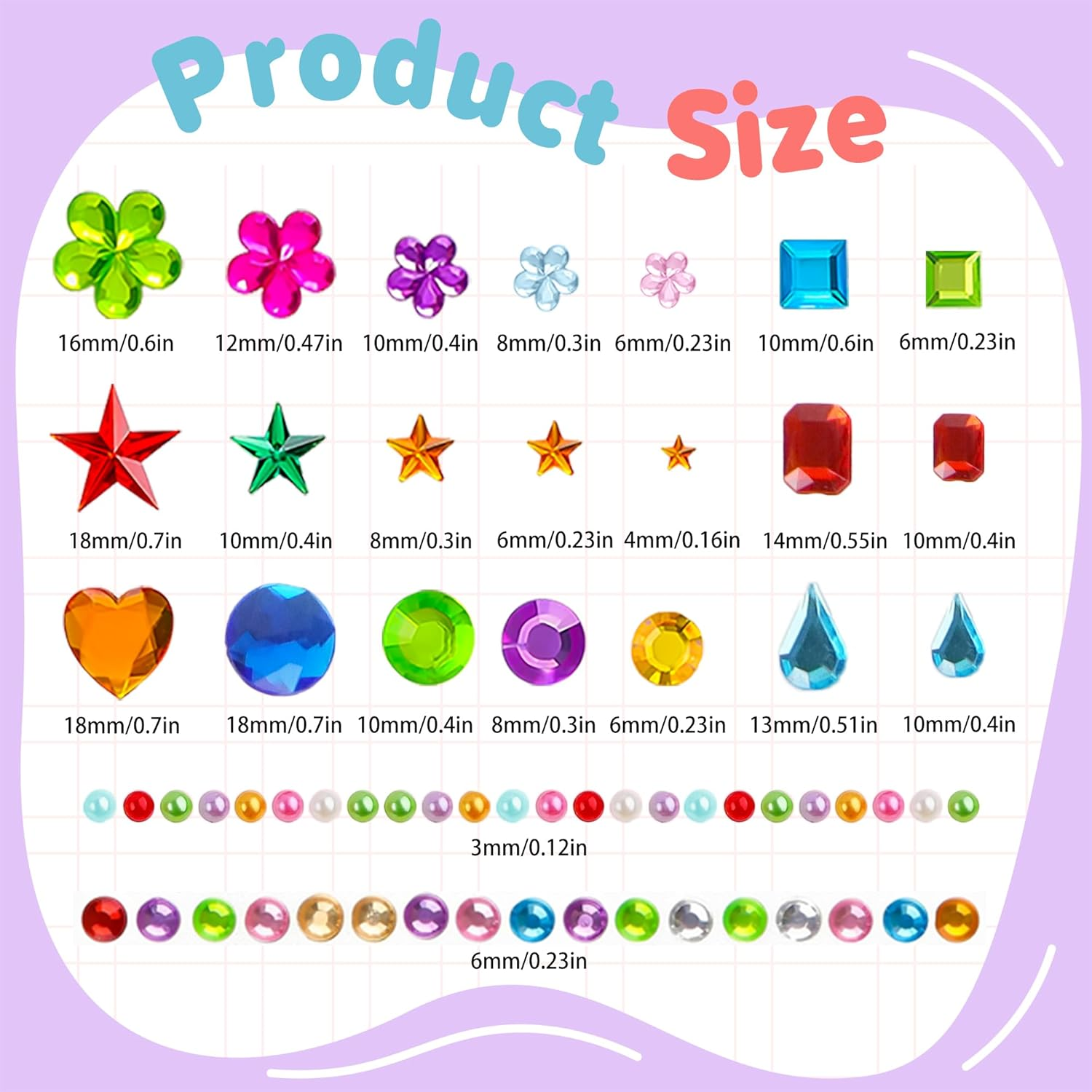 3330Pcs Gem Stickers,Rhinestone Jewel Stickers for Crafts Self Adhesive, Glitter Sticker DIY Decoration Assorted Shapes Acrylic Diamond Bling Heart Star Sticker for Face Eyes Nail for Women image number 3